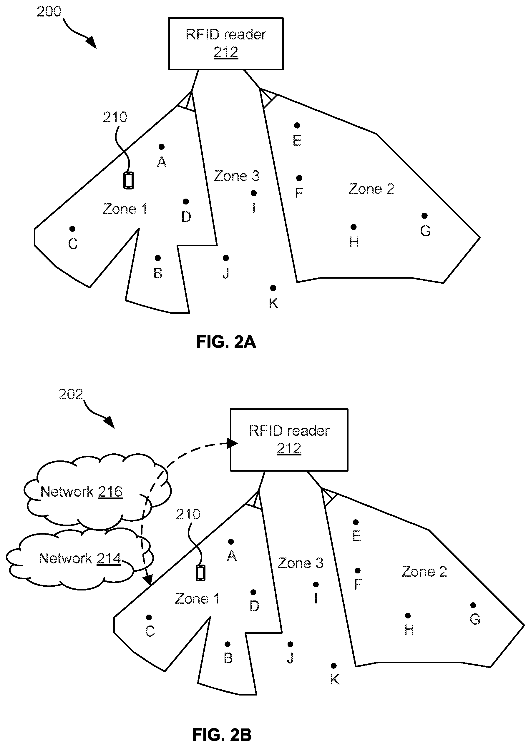 Patent US12321809 Figure 2 – RFID read zone mapping, testing, and monitoring using a silent RFID tag