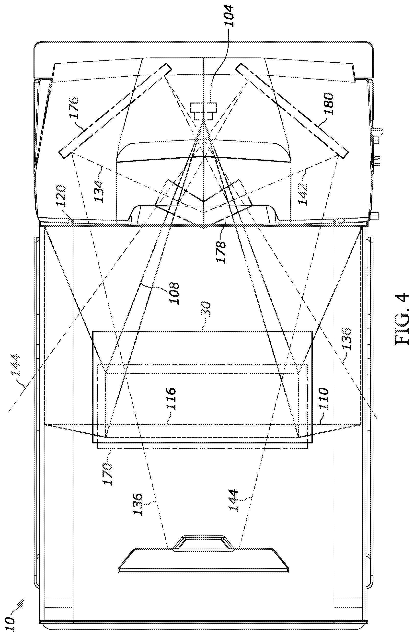Patent US12321811 Figure 4 – Bioptic barcode reader