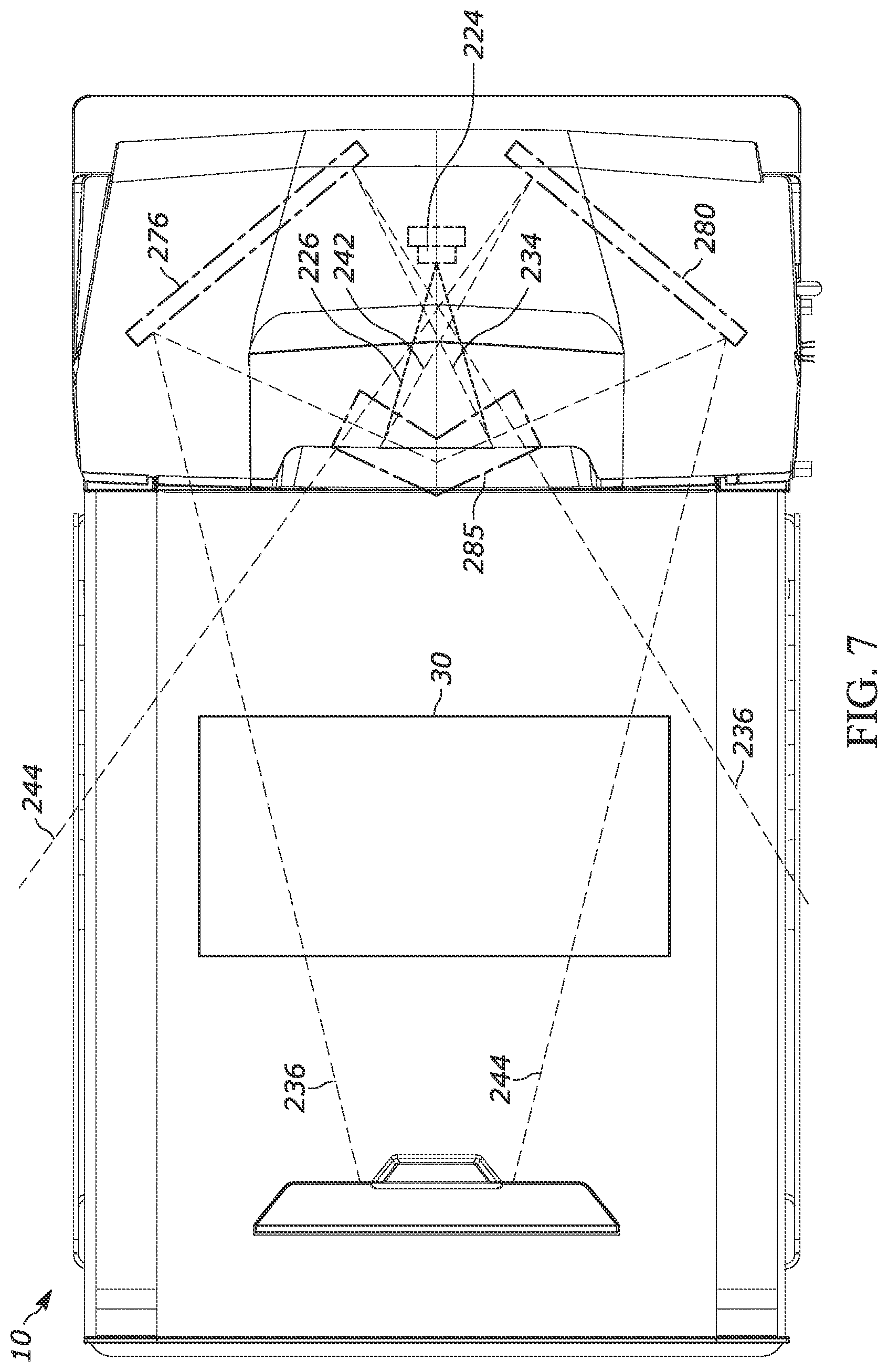 Patent US12321811 Figure 7 – Bioptic barcode reader