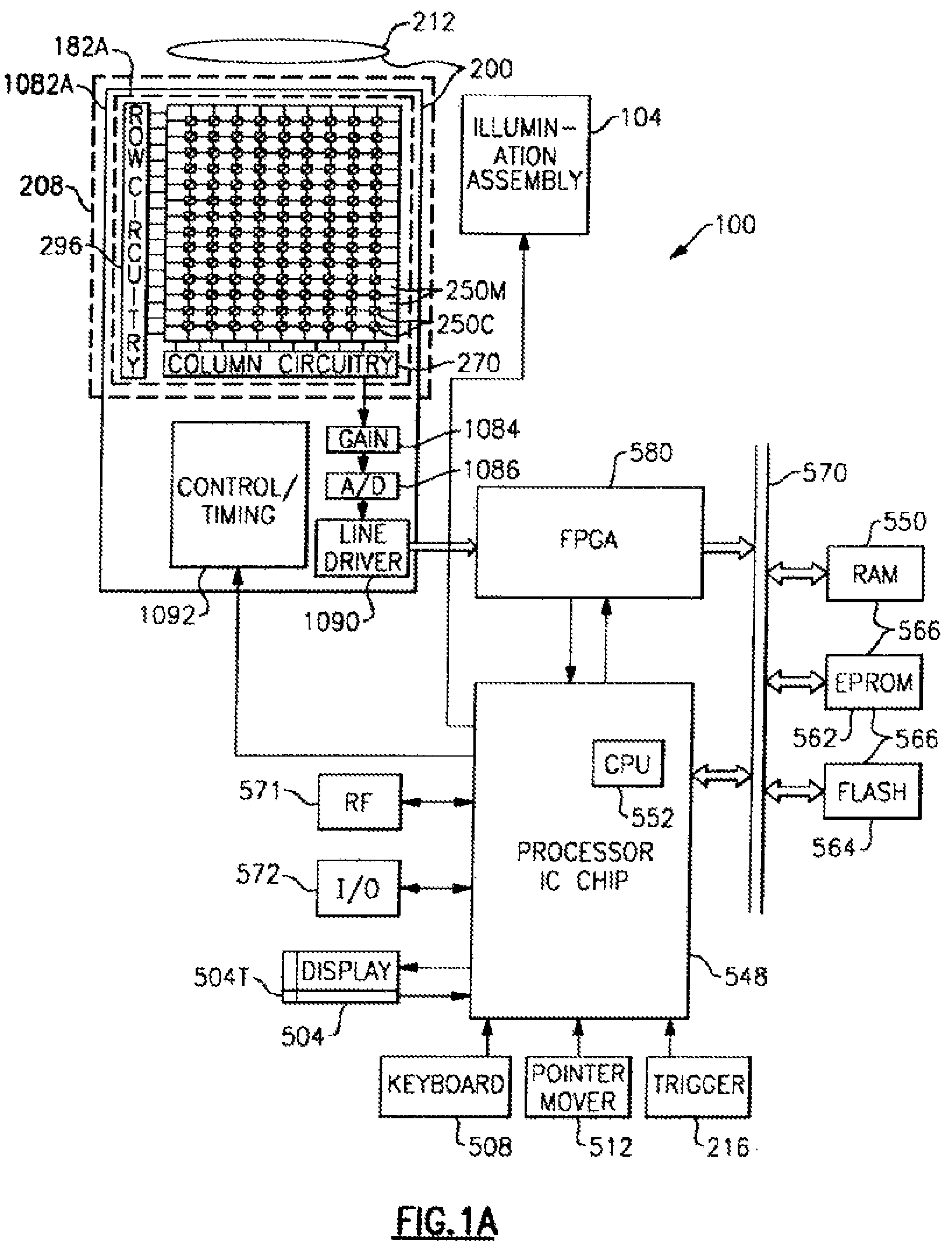 Patent US12321814 Figure 1 – Apparatus having hybrid monochrome and color image sensor array
