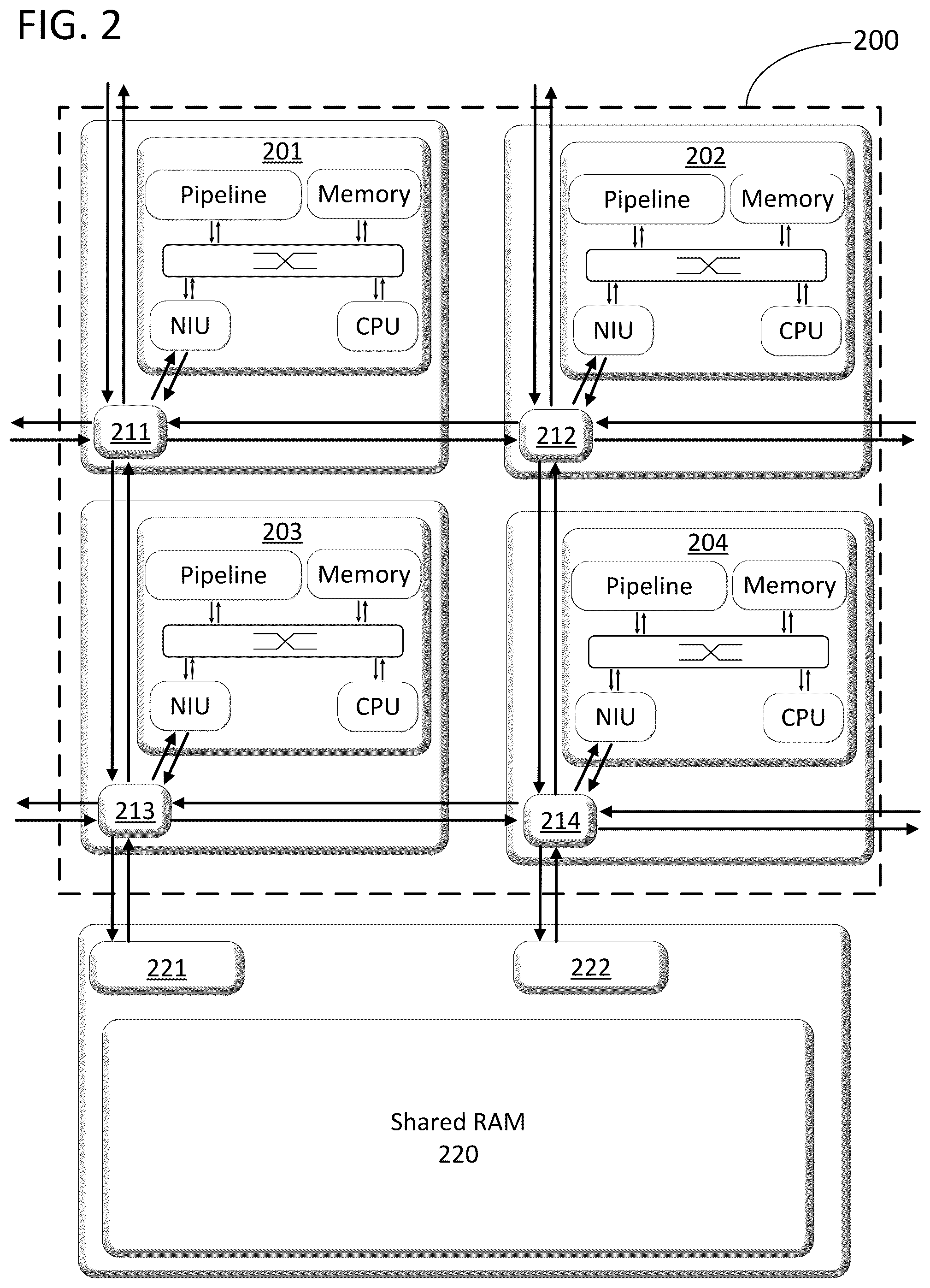 Patent US12321855 Figure 2 – Graph execution using access request response dynamic batch assembly