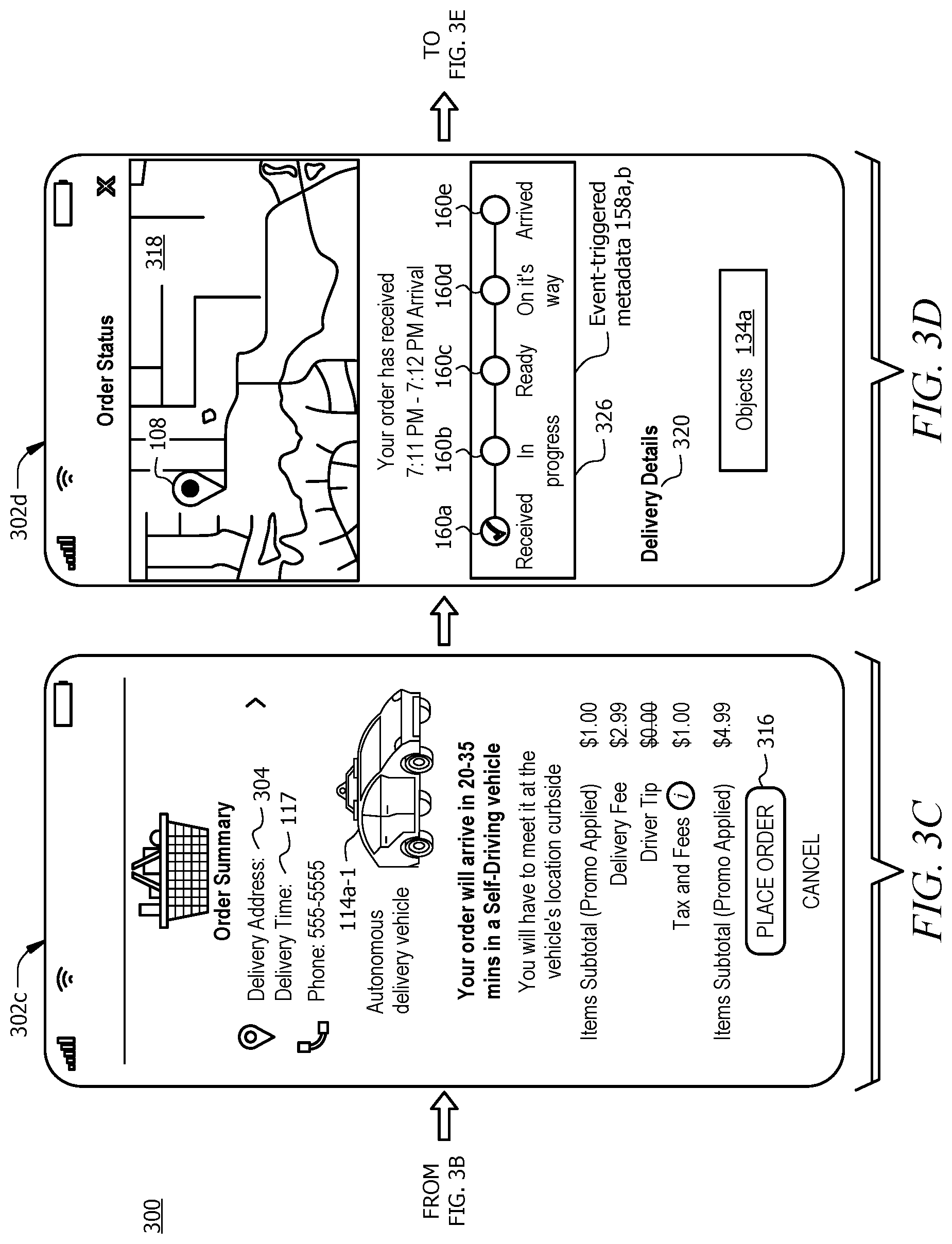 Patent US12321883 Figure 5 – Autonomous delivery mechanism and a user device network communication