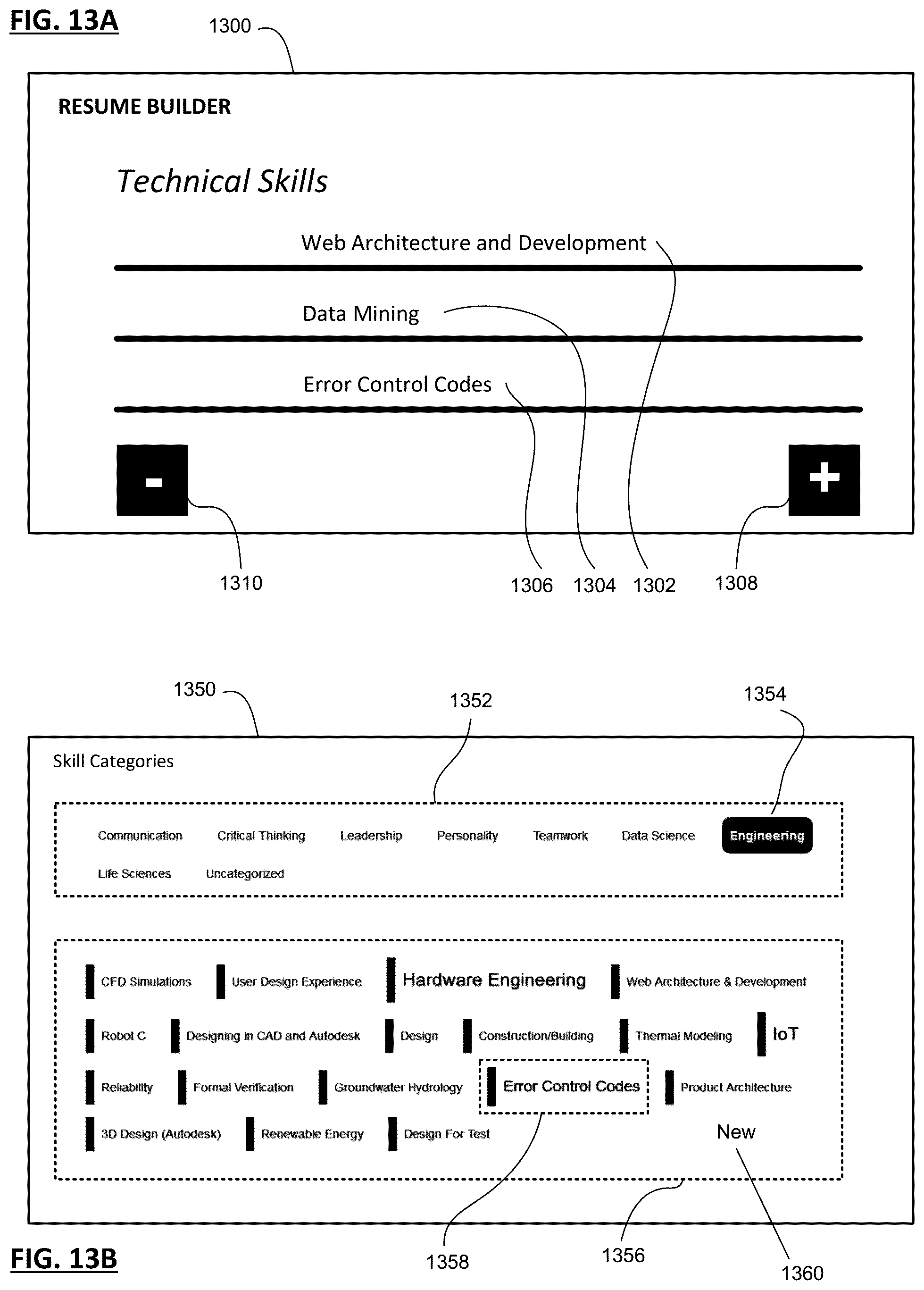 Patent US12321898 Figure 13 – System and method for generating skill-centric online resumes with verifiable skills