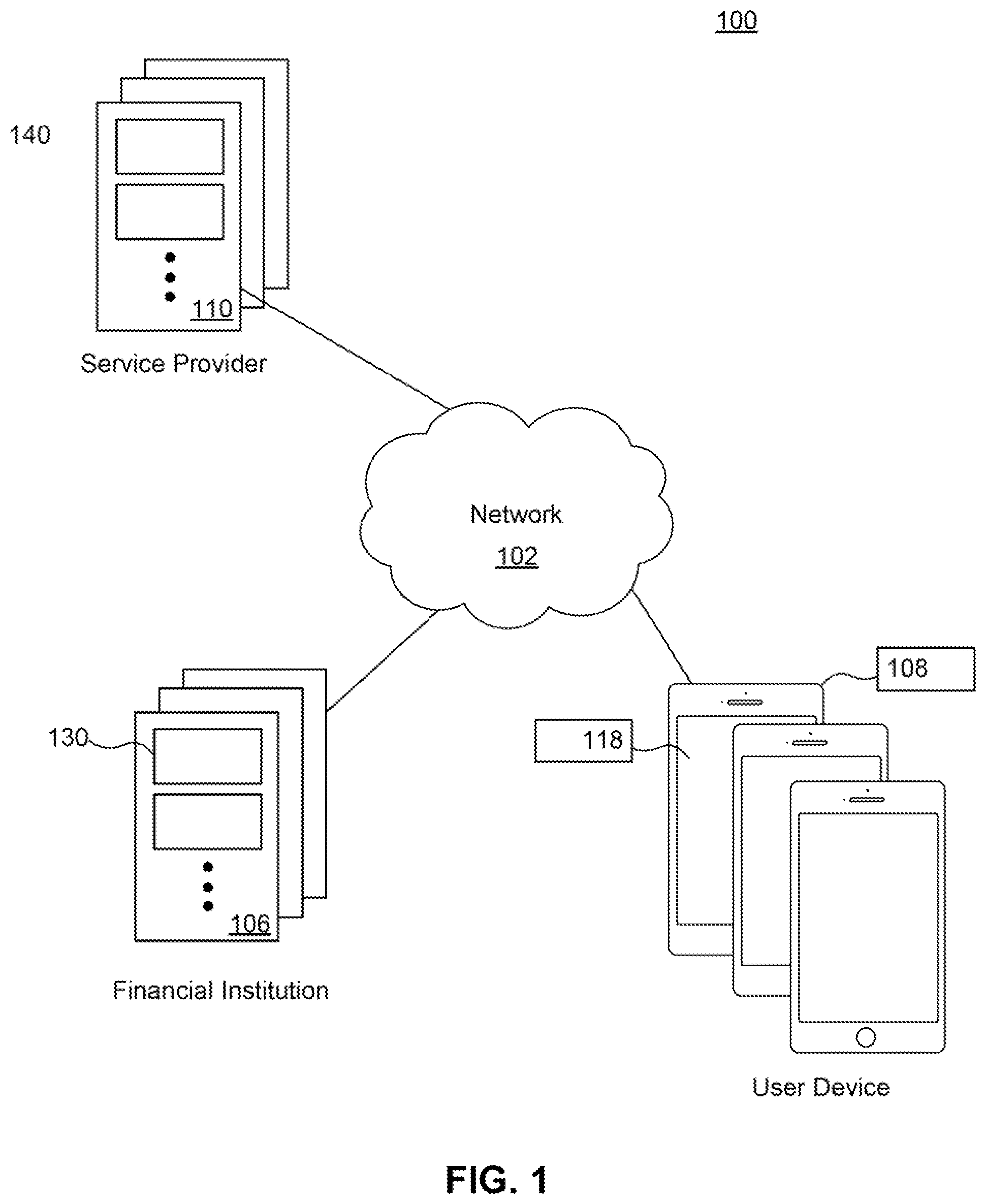Patent US12321910 Figure 1 – Systems and methods for electronic database communications
