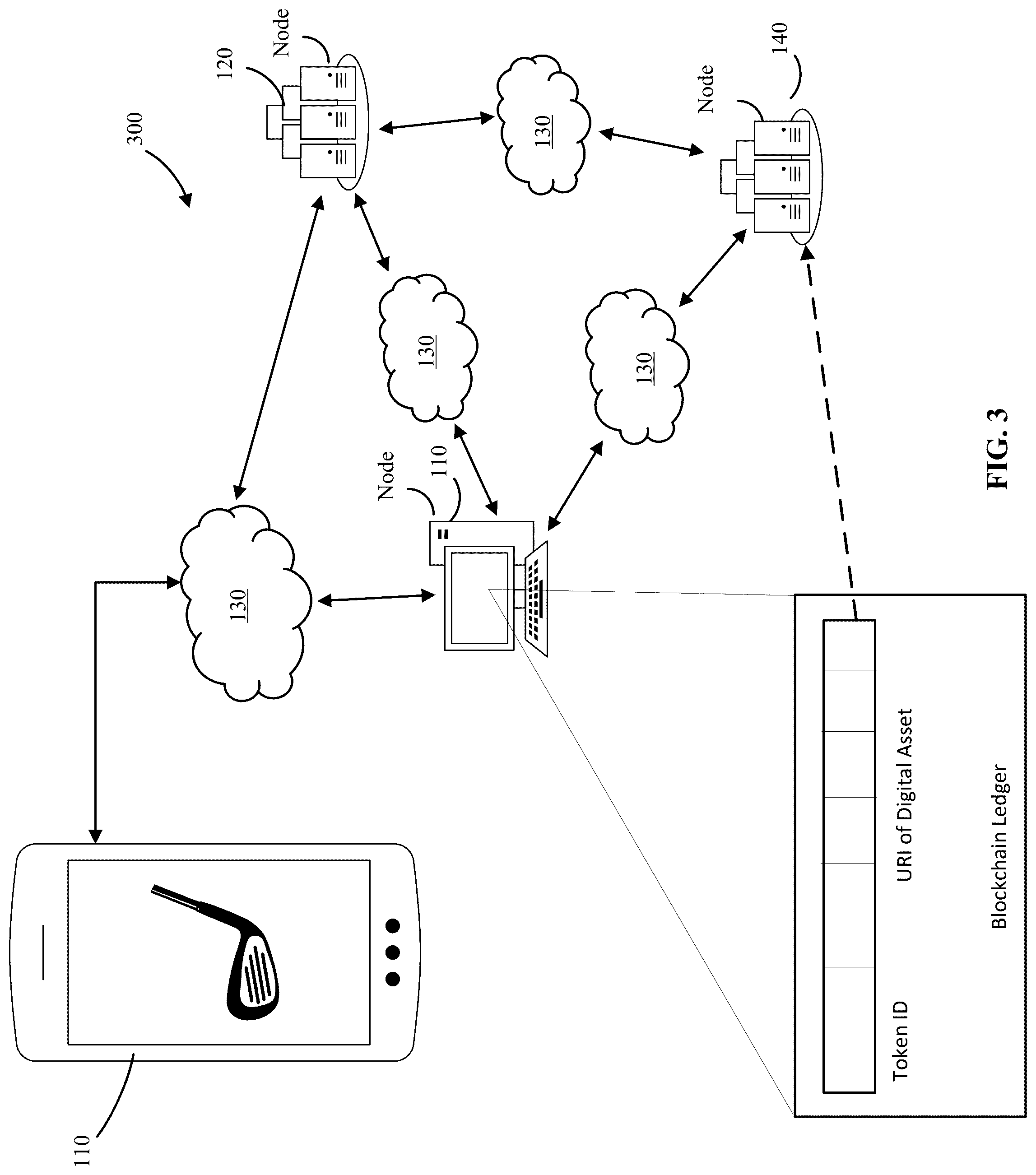 Patent US12321913 Figure 3 – Golf systems and methods using digital assets