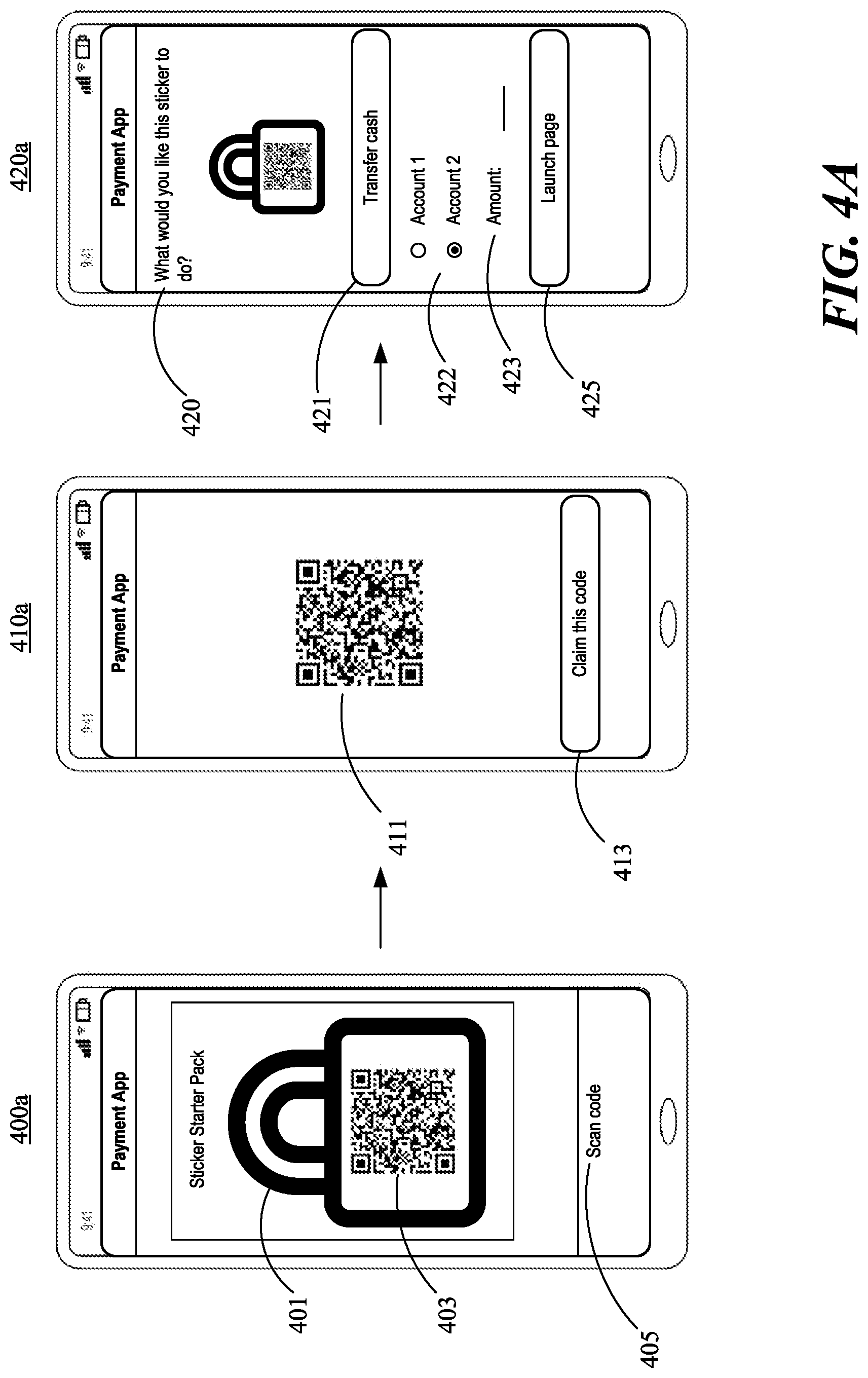 Patent US12321919 Figure 4 – Context-based actions from matrix codes
