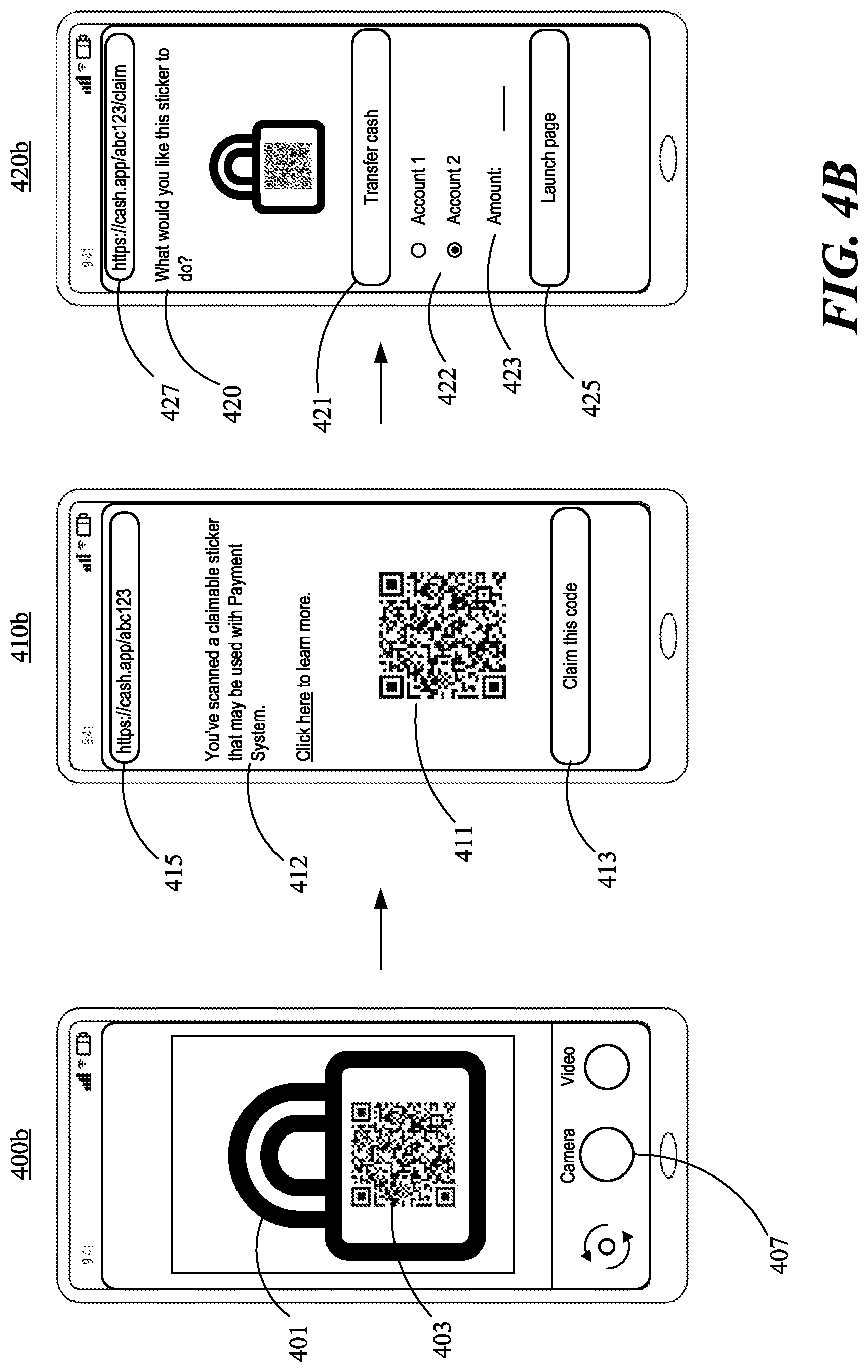 Patent US12321919 Figure 5 – Context-based actions from matrix codes