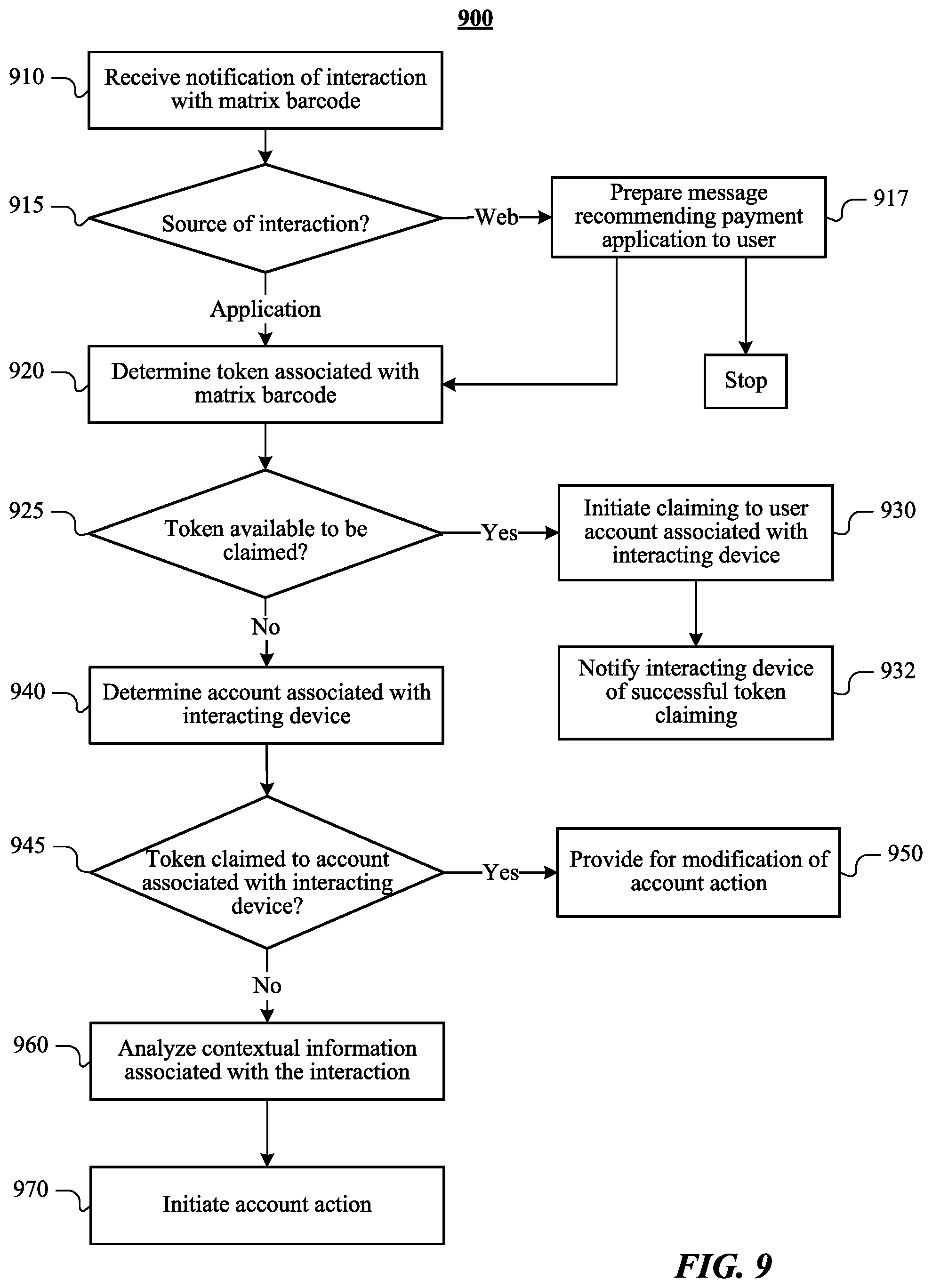 Patent US12321919 Figure 14 – Context-based actions from matrix codes