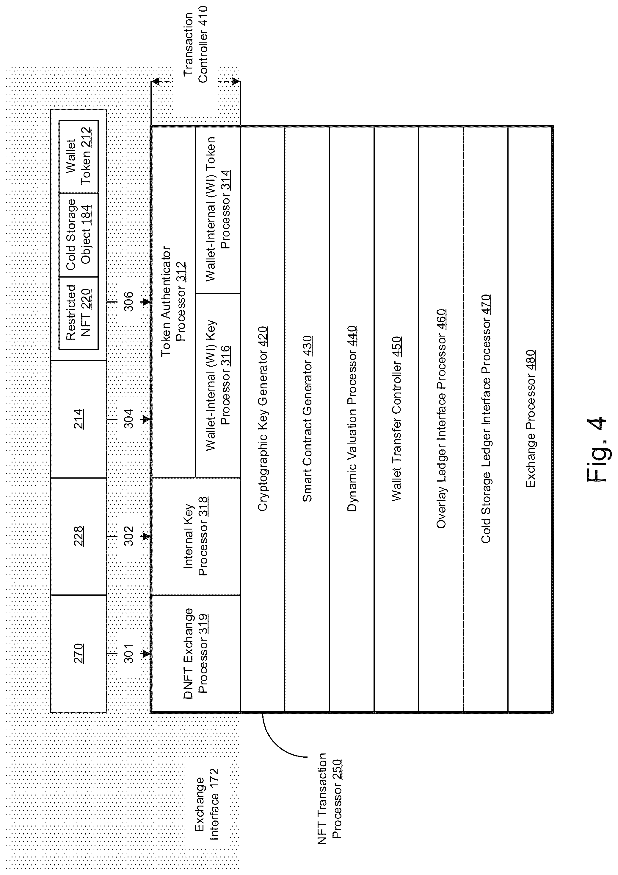 Patent US12321924 Figure 4 – Dynamic token instrument using a protection architecture