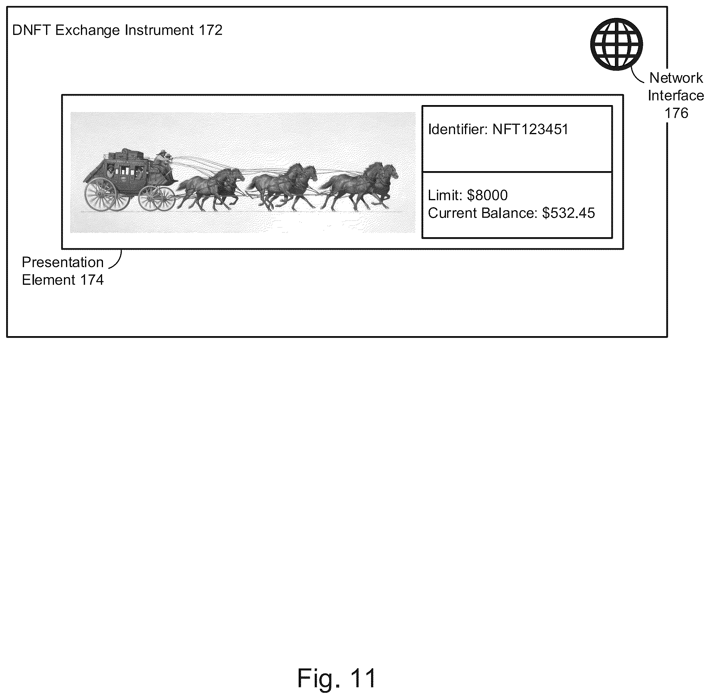 Patent US12321924 Figure 11 – Dynamic token instrument using a protection architecture