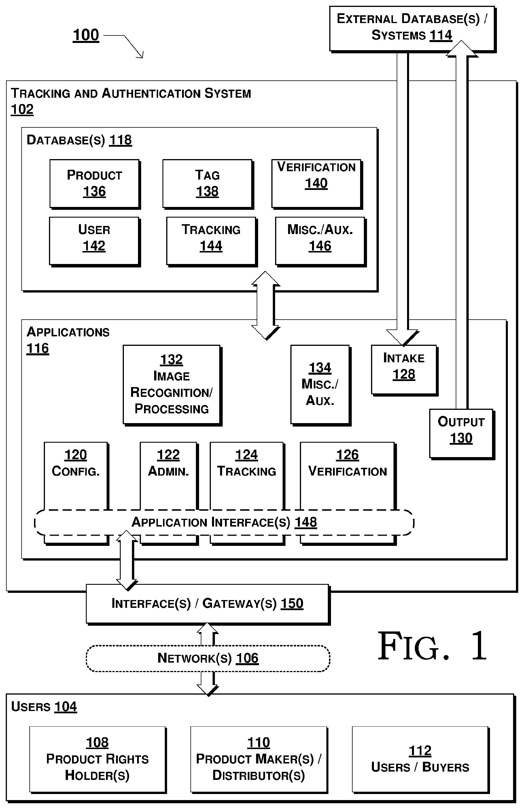 Patent US12321950 Figure 1 – Product authentication systems, methods, and devices