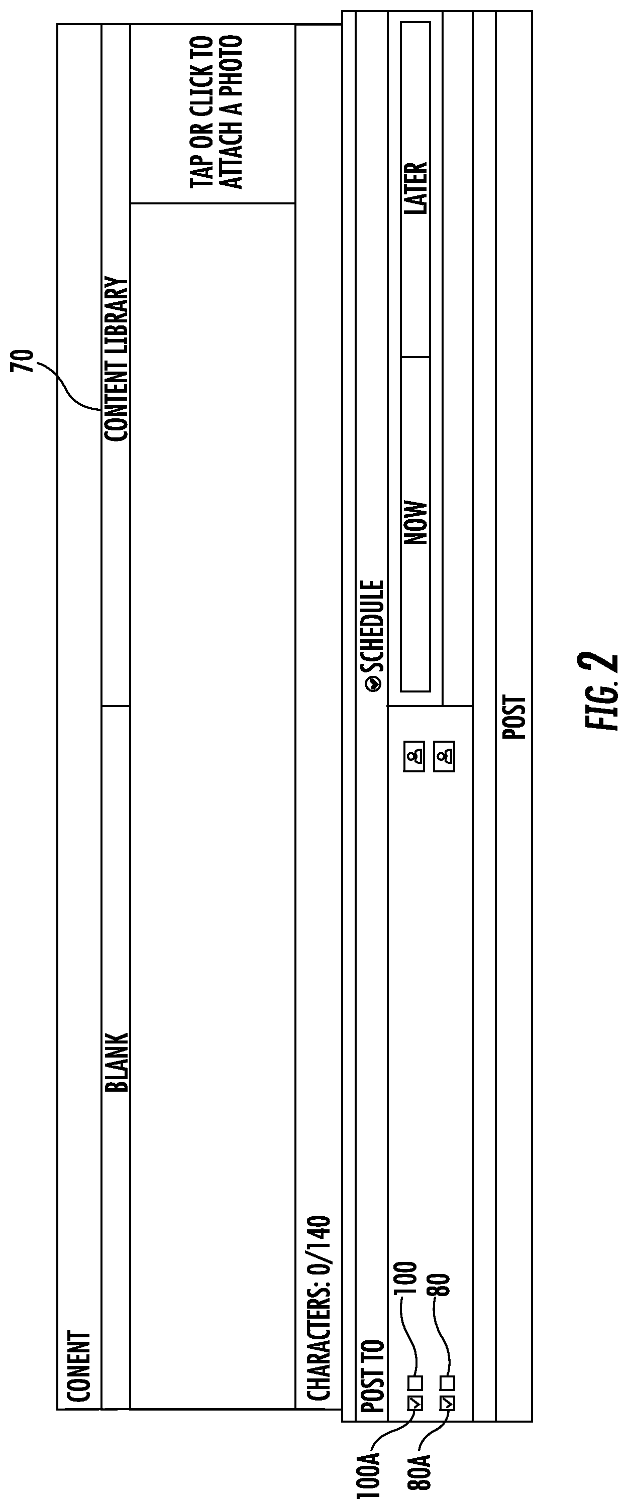 Patent US12321962 Figure 2 – Computer store of posts for posting to user webpages of social networking services from a content provider for expanding commercial advertising at the user webpages