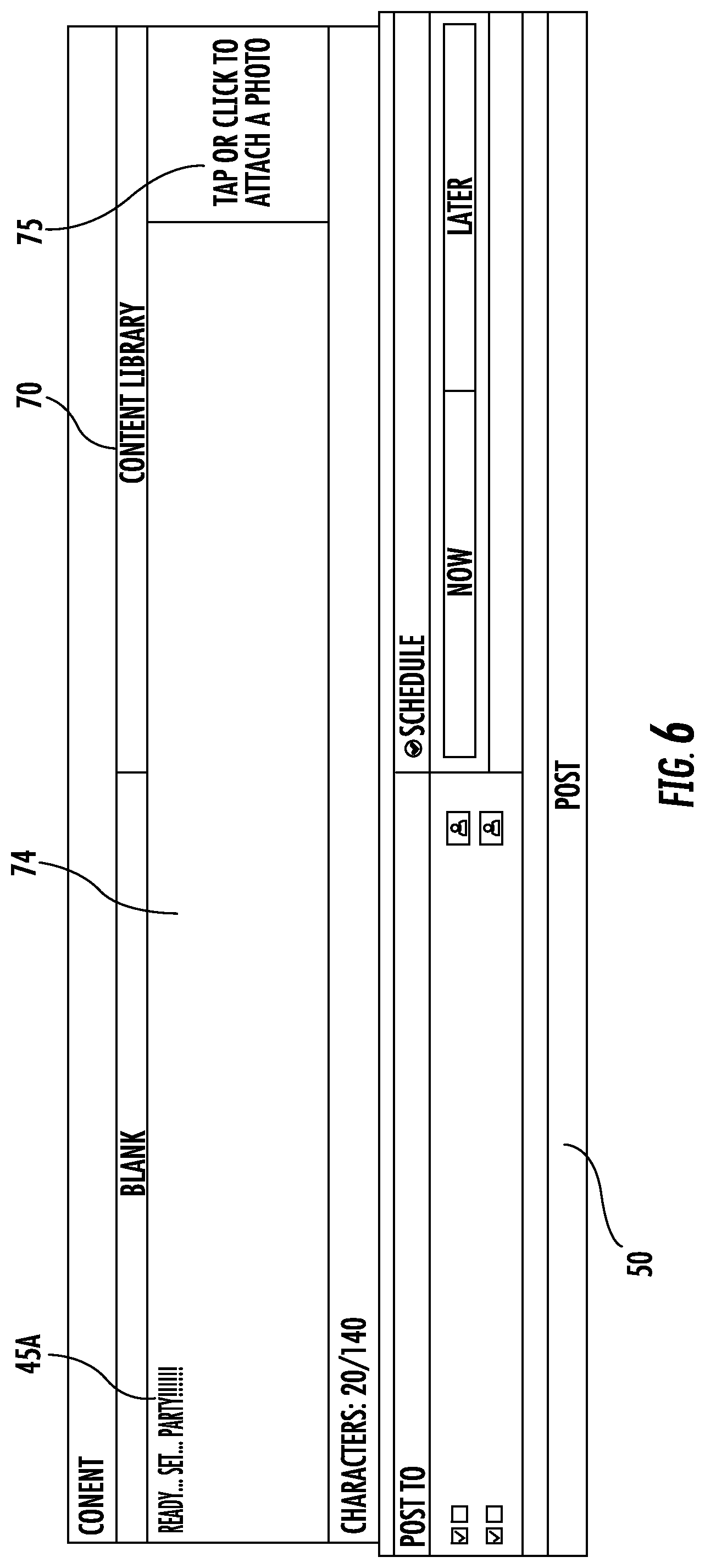 Patent US12321962 Figure 6 – Computer store of posts for posting to user webpages of social networking services from a content provider for expanding commercial advertising at the user webpages