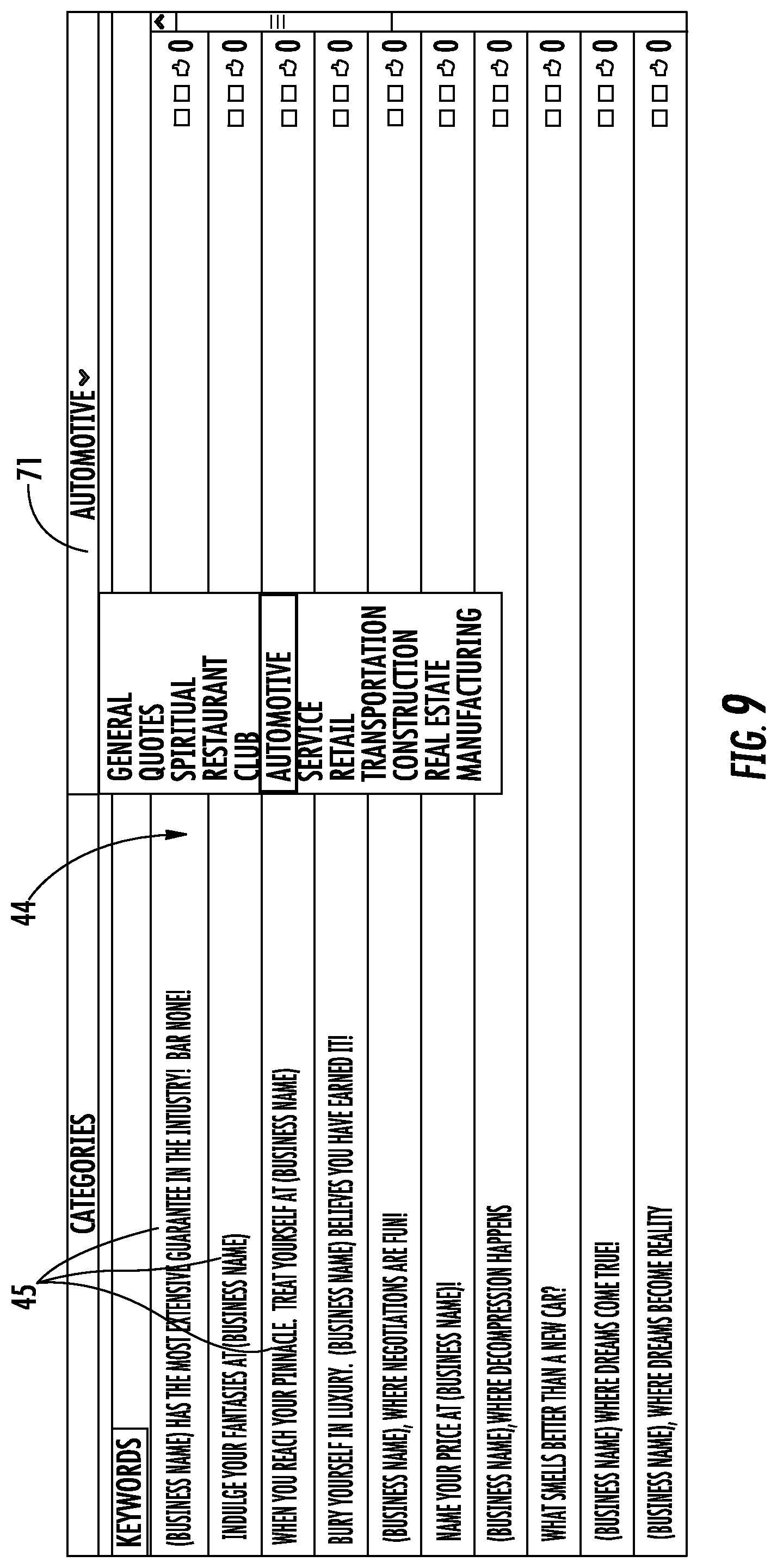 Patent US12321962 Figure 9 – Computer store of posts for posting to user webpages of social networking services from a content provider for expanding commercial advertising at the user webpages