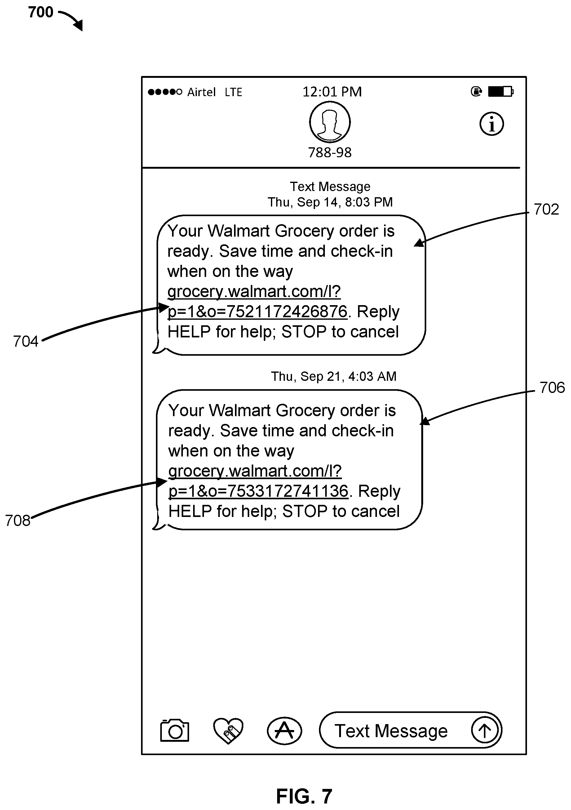 Patent US12321977 Figure 7 – Method and apparatus for one-tap mobile check-in