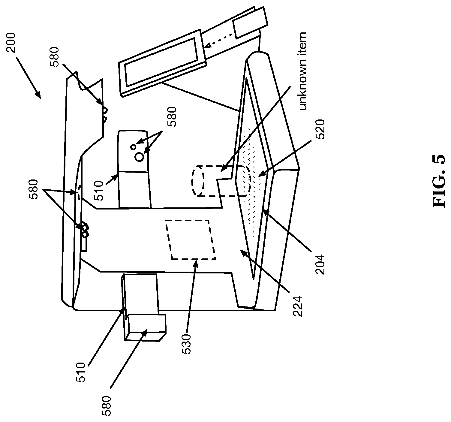 Patent US12321981 Figure 5 – Automated object recognition kiosk for retail checkouts
