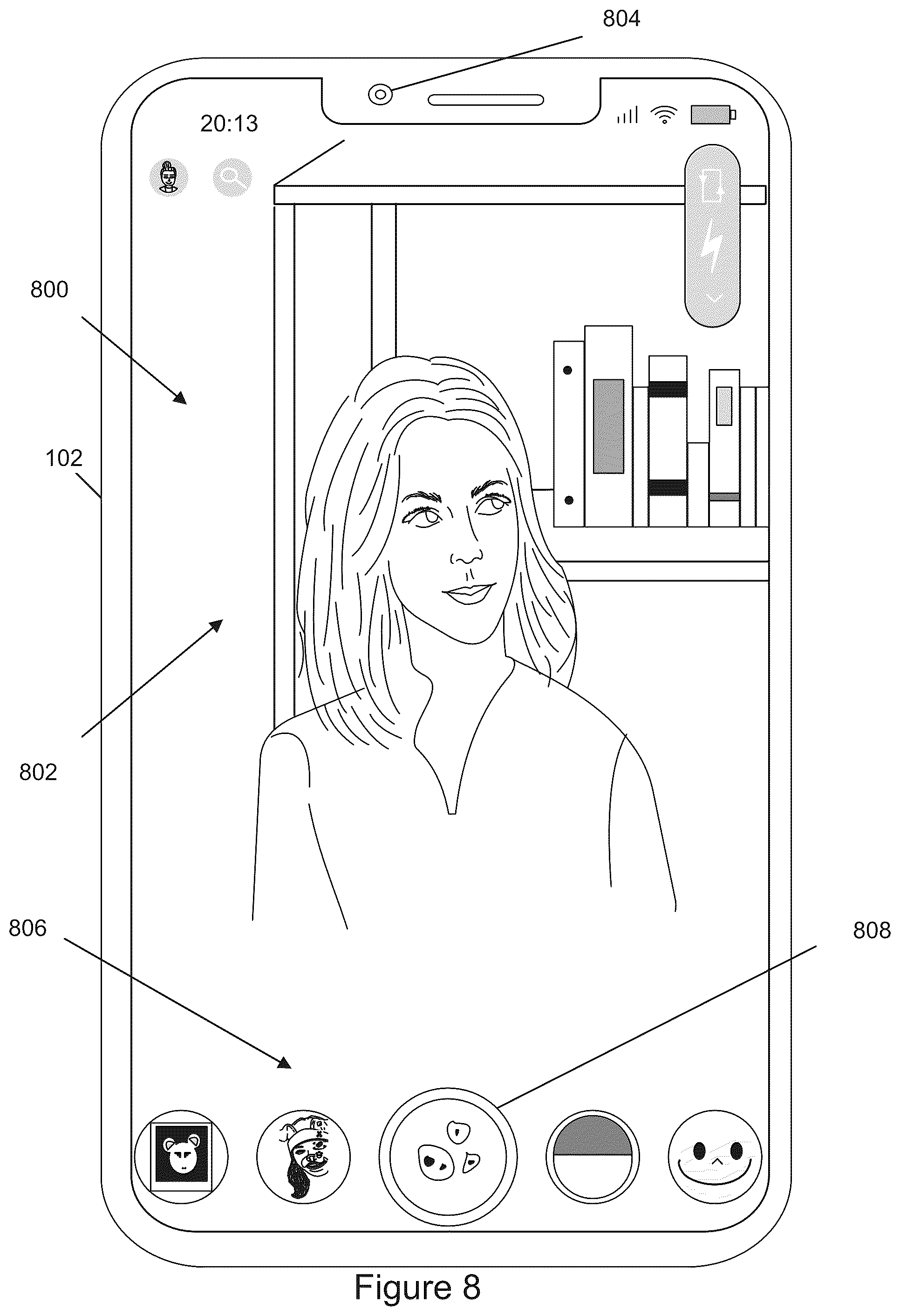 Patent US12321982 Figure 8 – Methods, systems, and one or more non-transitory computer-readable storage media including templates to generate augmented reality content items that display product information
