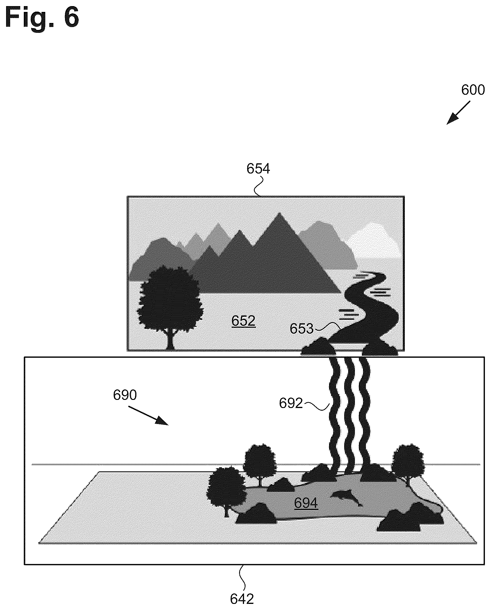 Patent US12322006 Figure 8 – Augmented reality enhancement of moving images