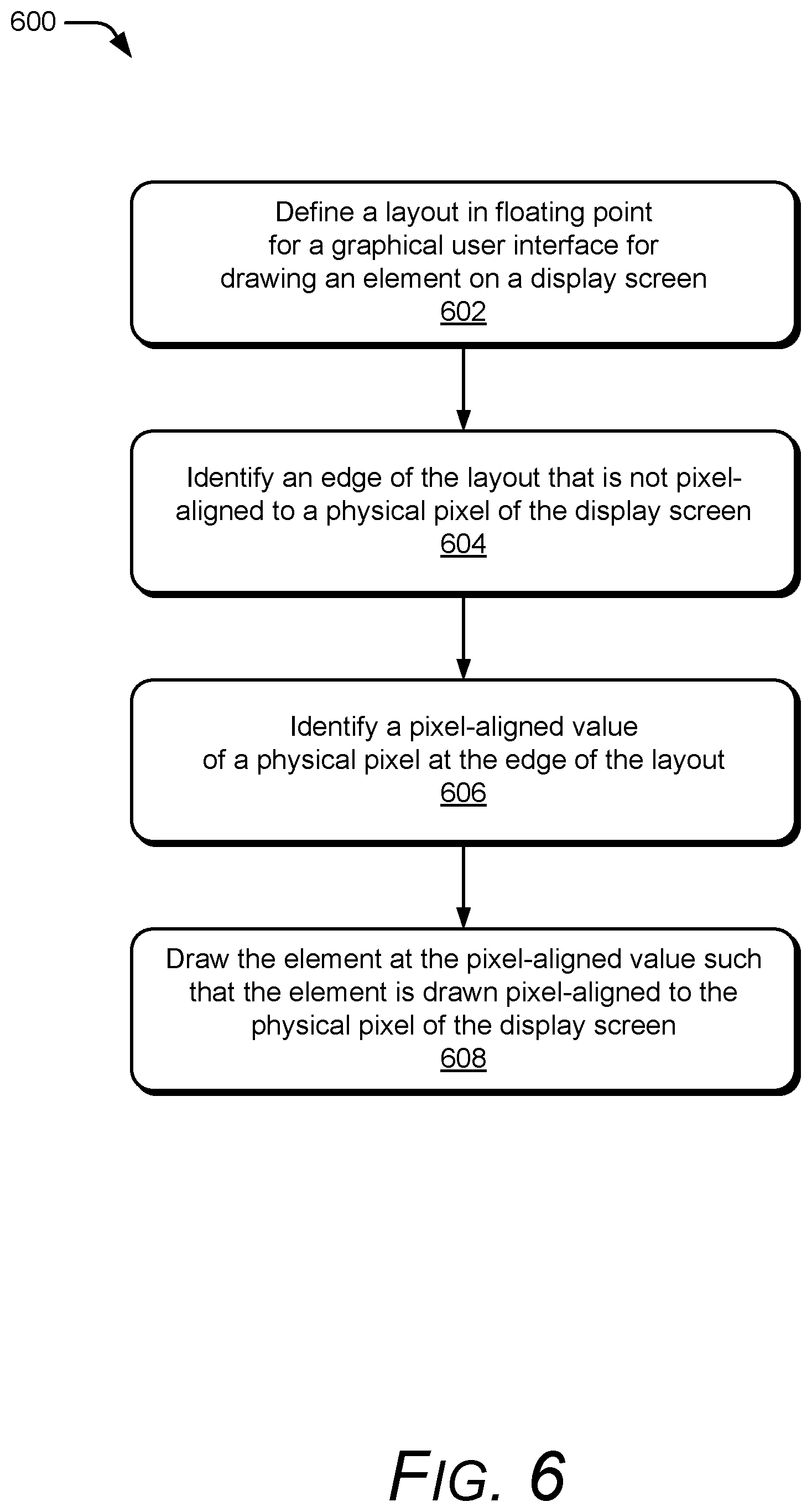 Patent US12322008 Figure 3 – Pixel-aligned drawing with floating-point layout