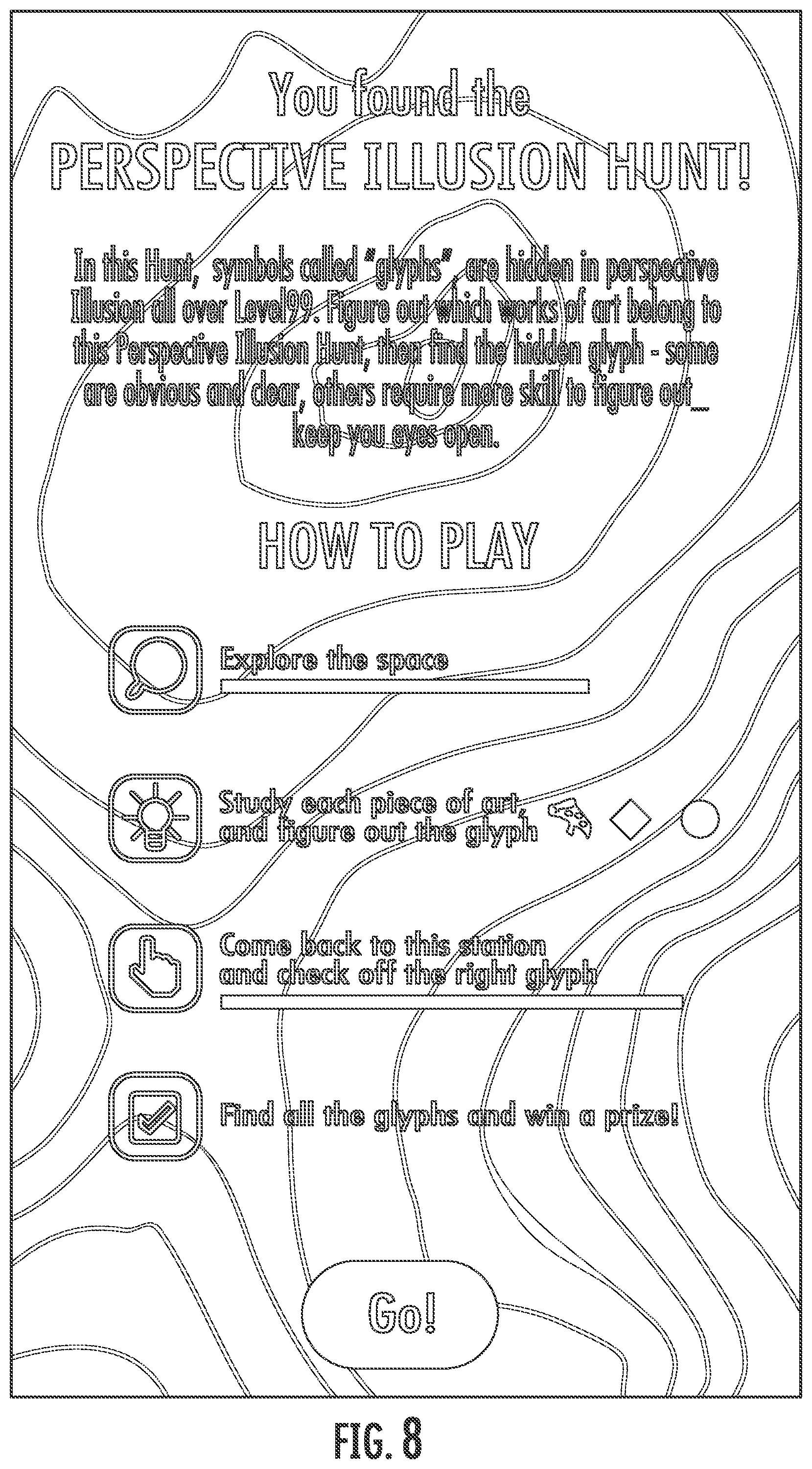 Patent US12322019 Figure 8 – Systems and methods for providing physical challenge games