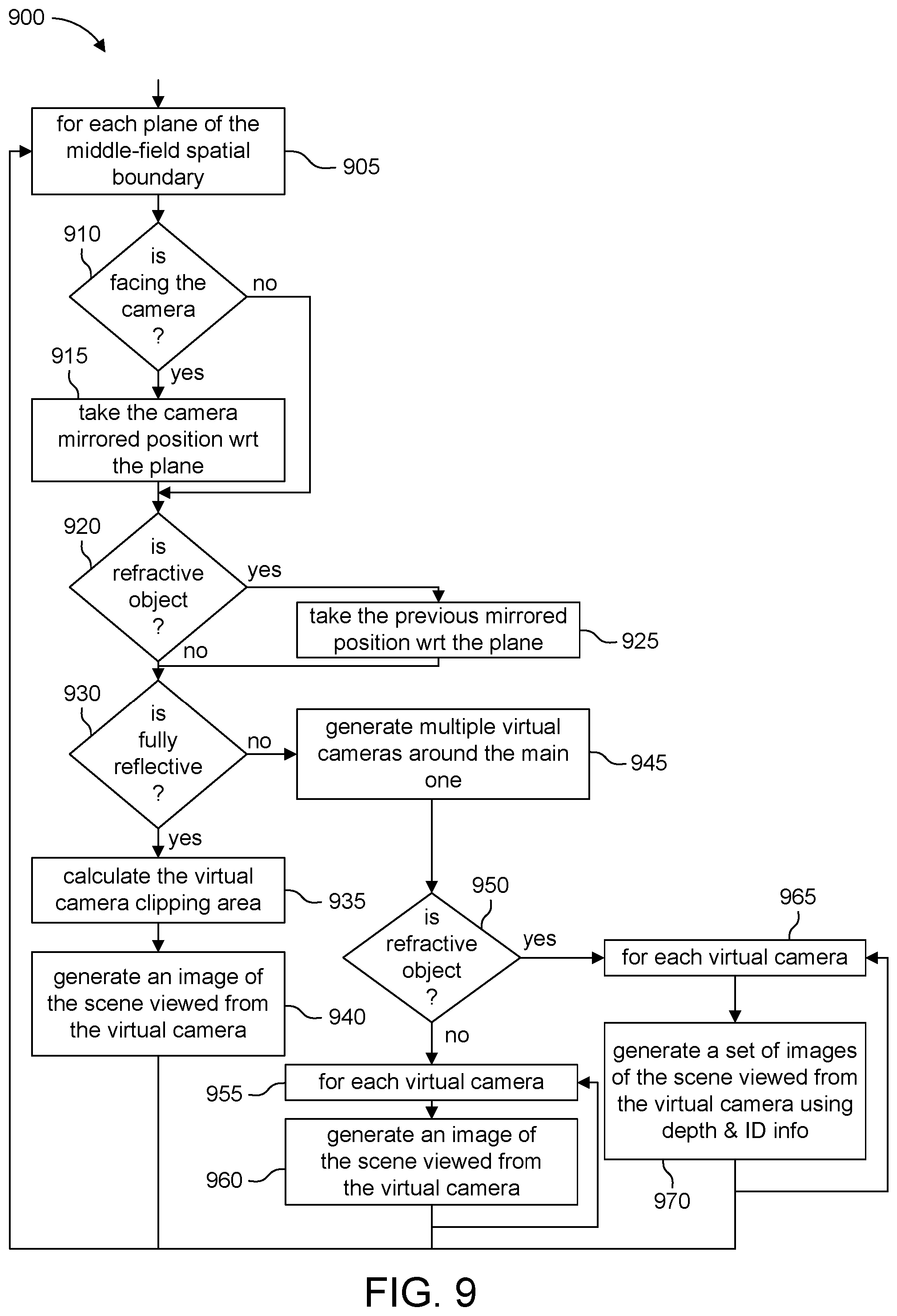 Patent US12322037 Figure 8 – System and method for real-time ray tracing in a 3D environment