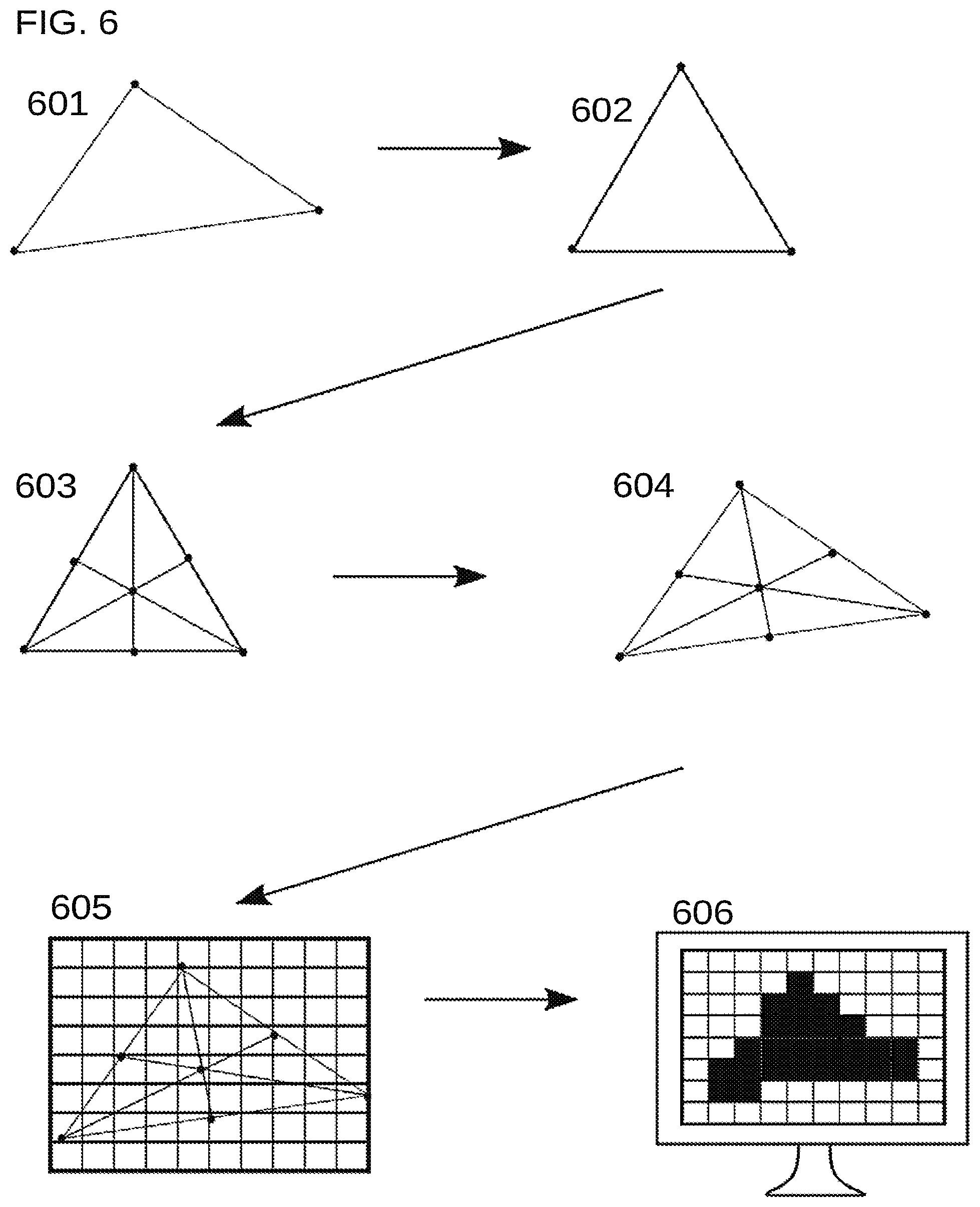 Patent US12322043 Figure 6 – Storage, rendering, and display of information of meshes through tessellation with serialized values