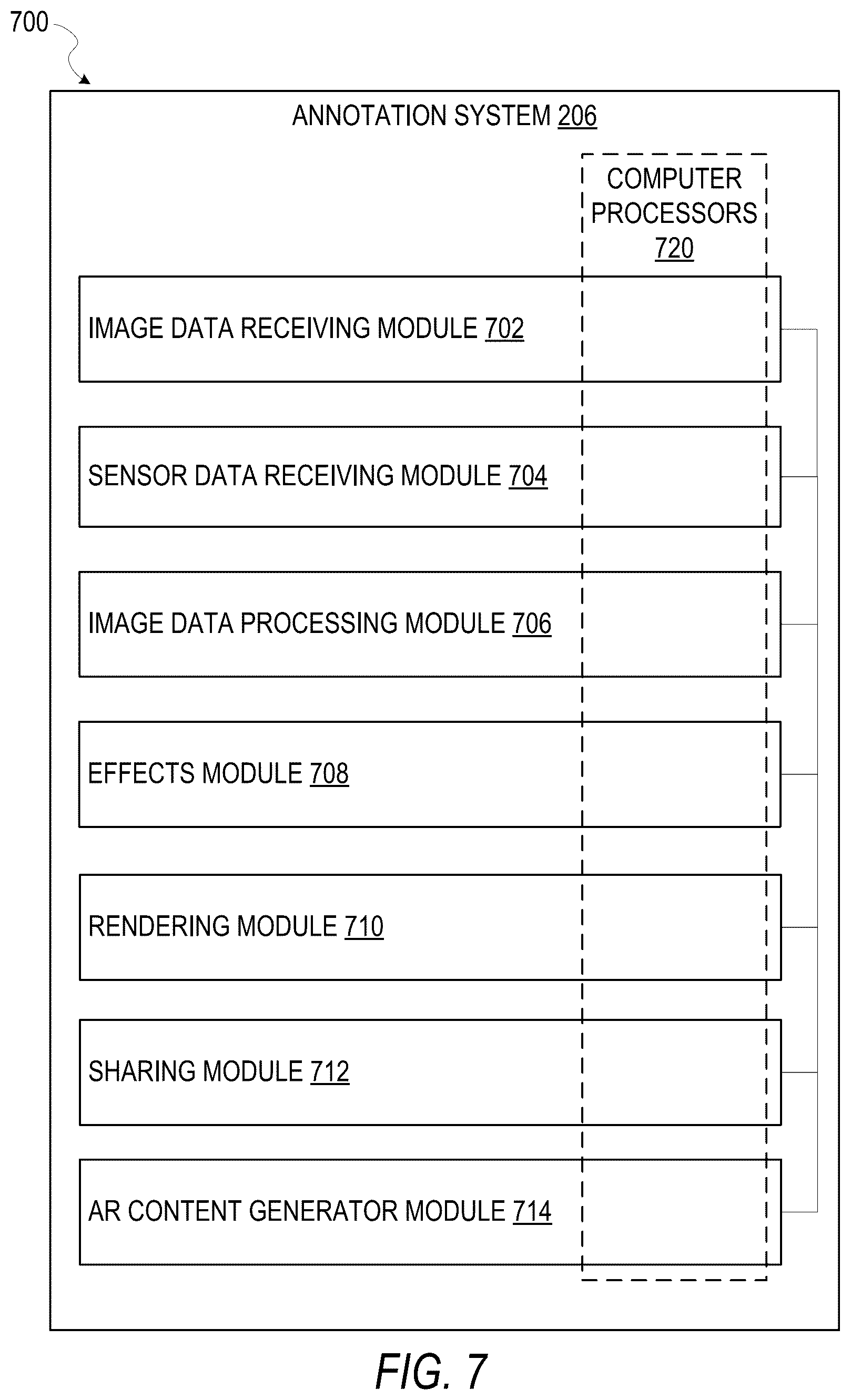 Patent US12322046 Figure 7 – Augmented reality content generators for spatially browsing travel destinations
