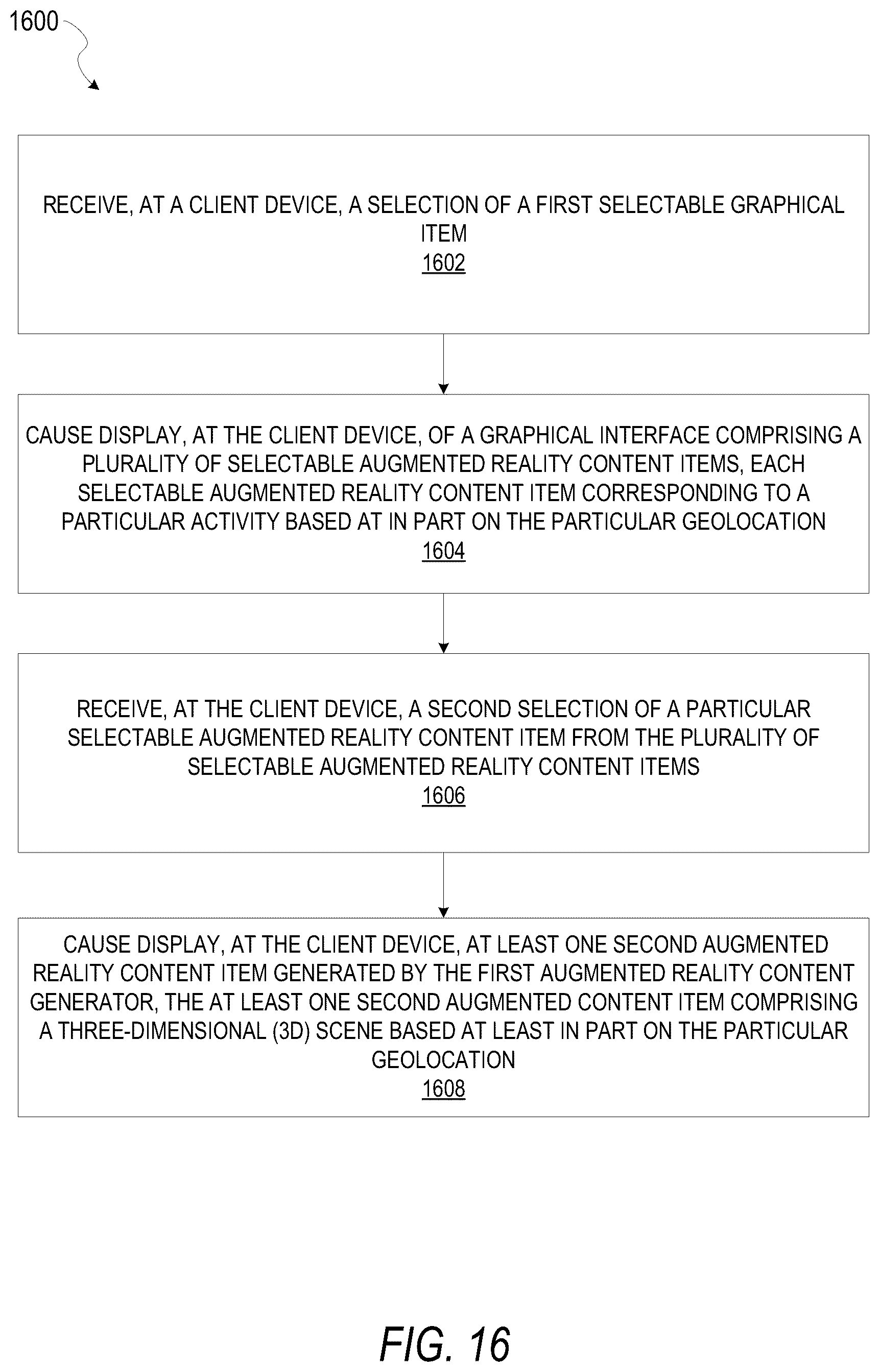 Patent US12322046 Figure 16 – Augmented reality content generators for spatially browsing travel destinations