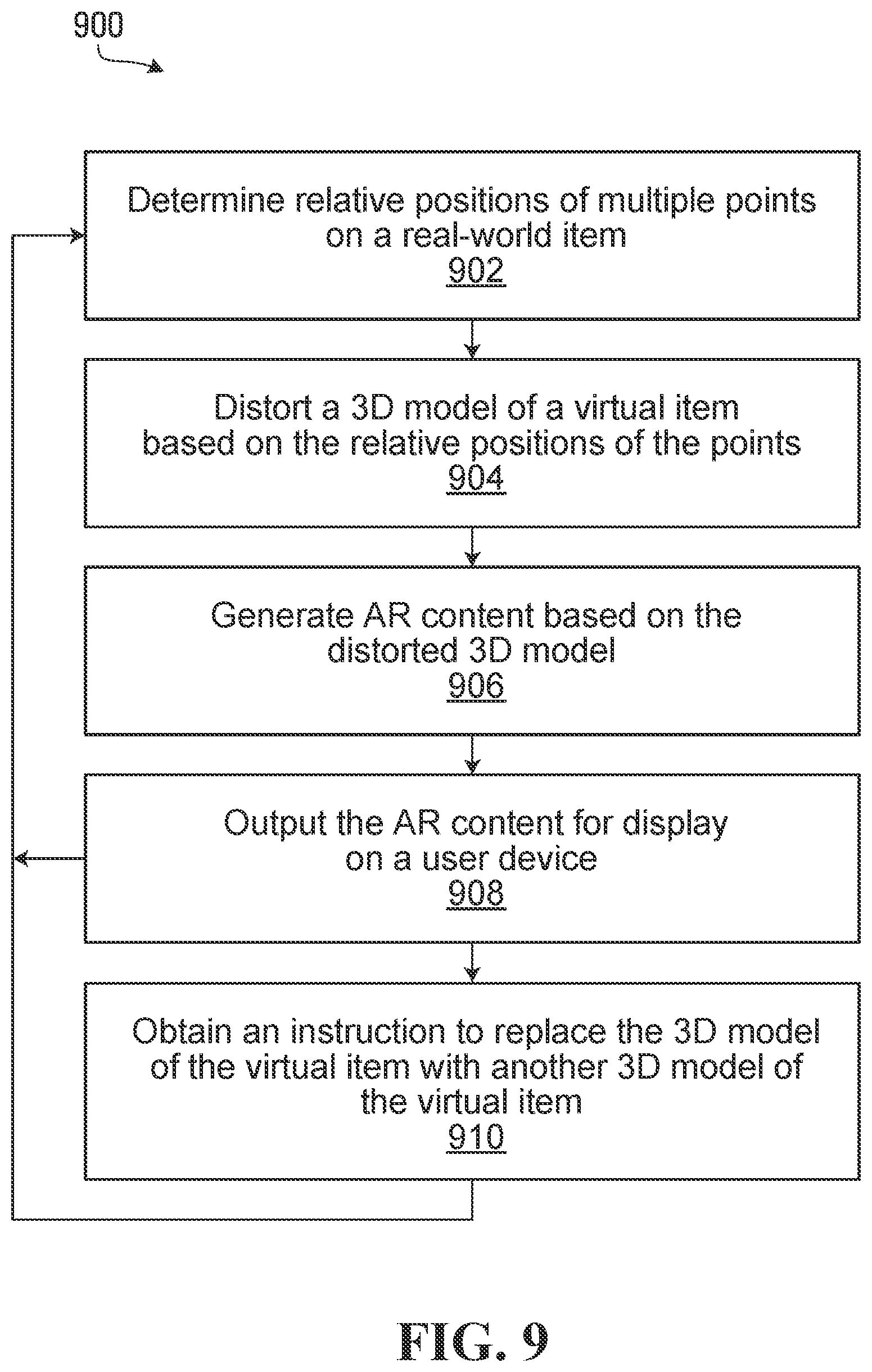 Patent US12322055 Figure 7 – Systems and methods for generating augmented reality content based on distorted three-dimensional models