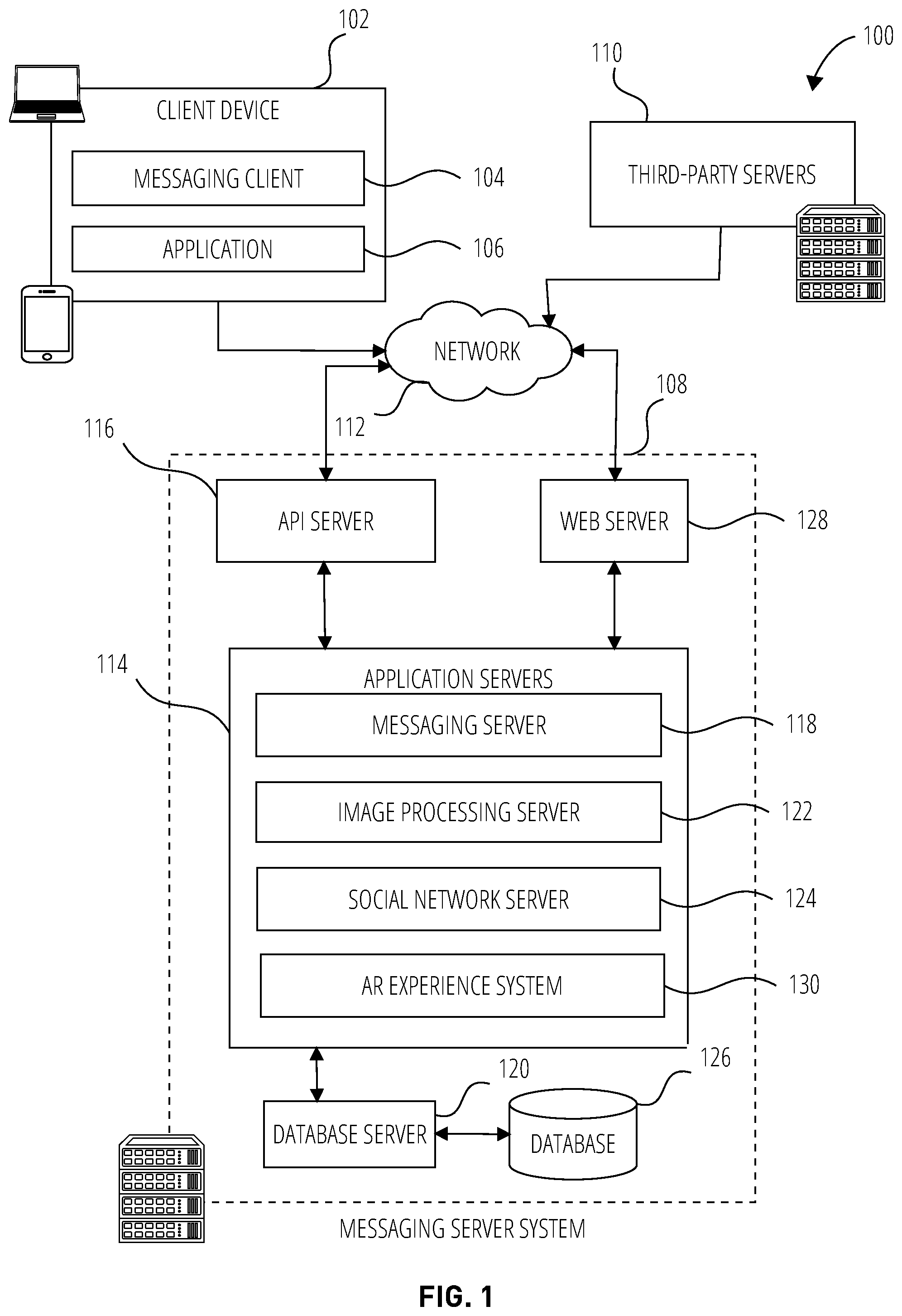 Patent US12322056 — Dynamic augmented reality experience — Figure 1