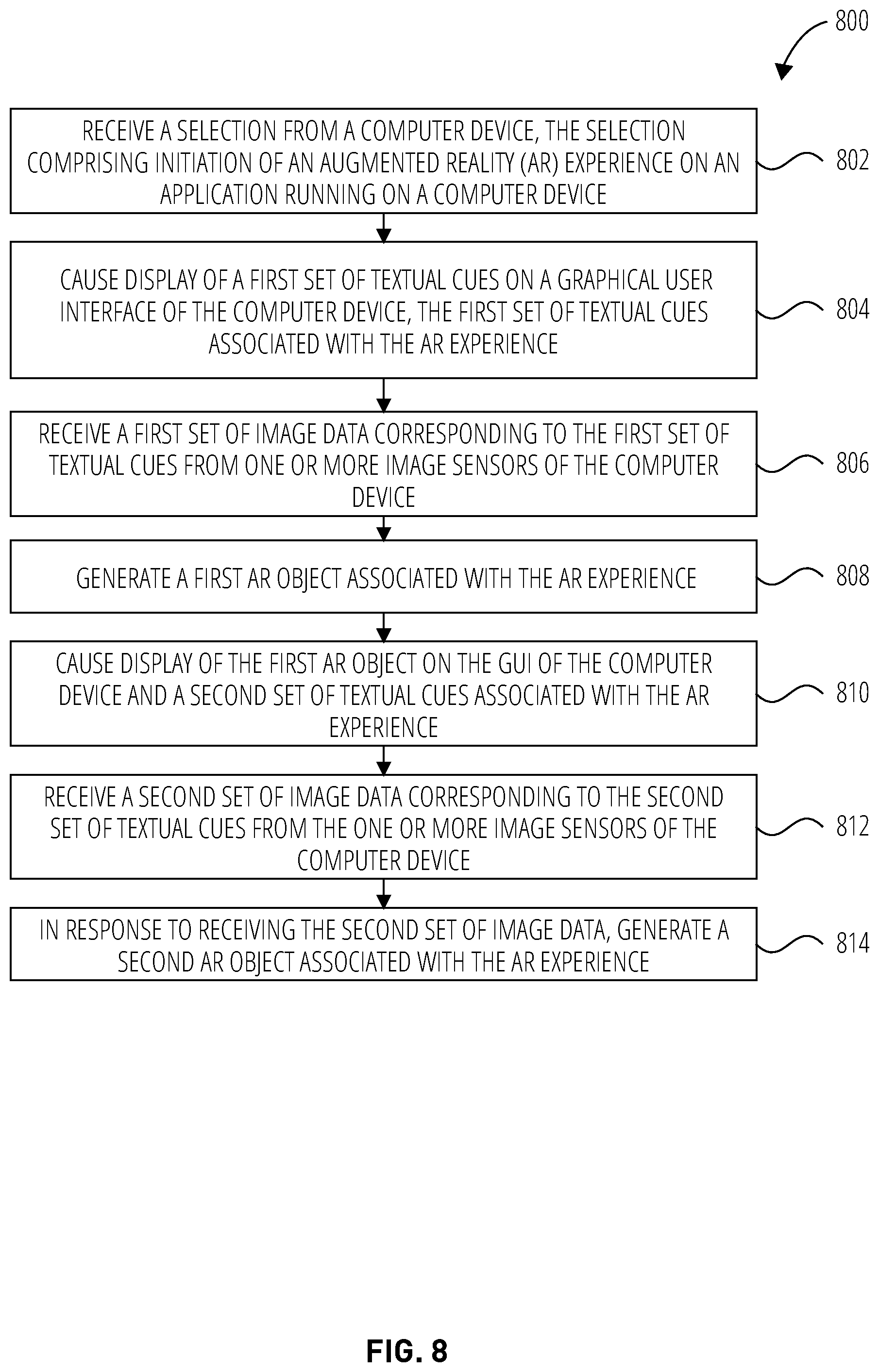 Patent US12322056 Figure 8 – Dynamic augmented reality experience