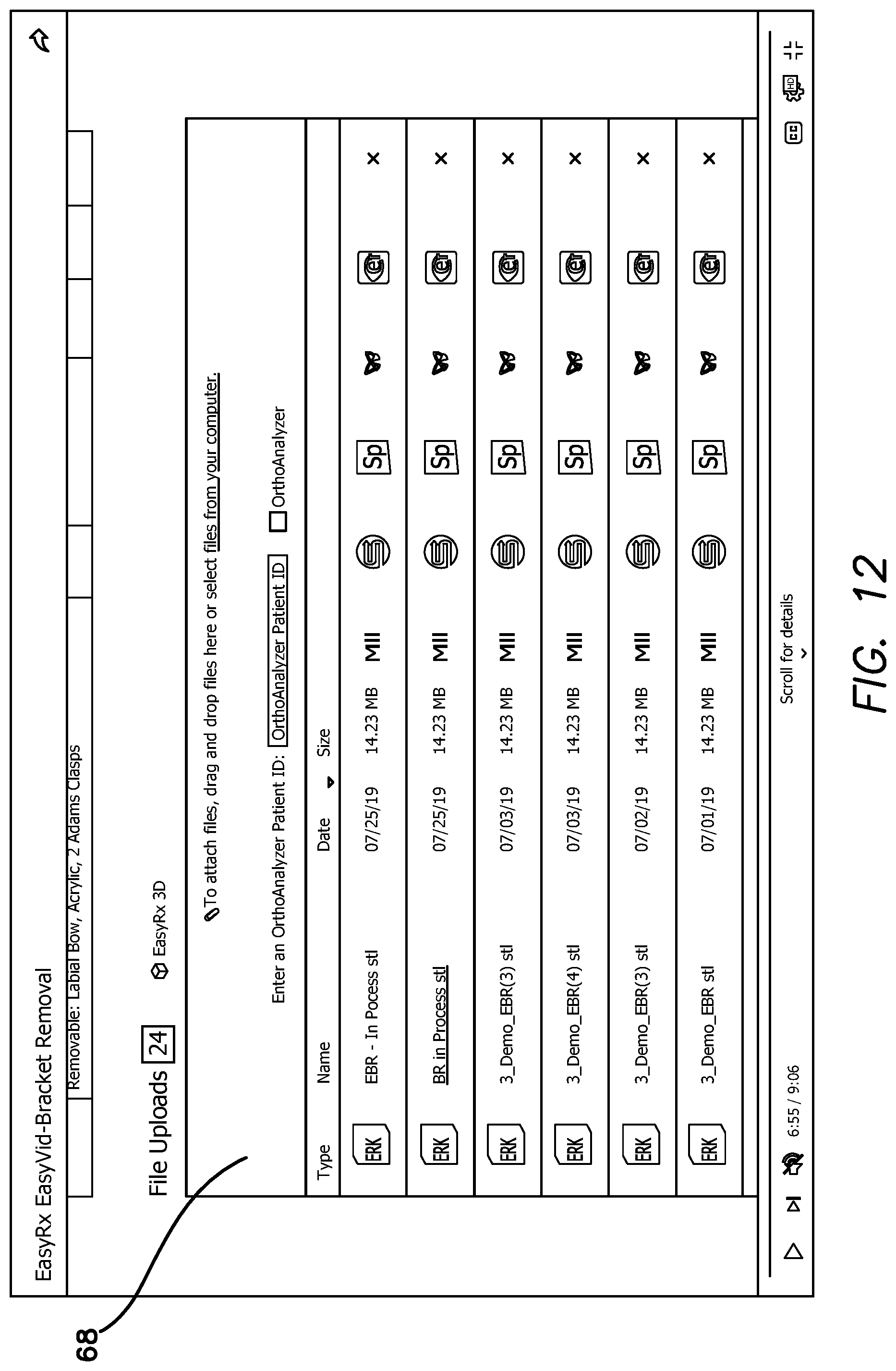 Patent US12322059 Figure 15 – System and method for removing brackets from customized orthodontic appliances and products
