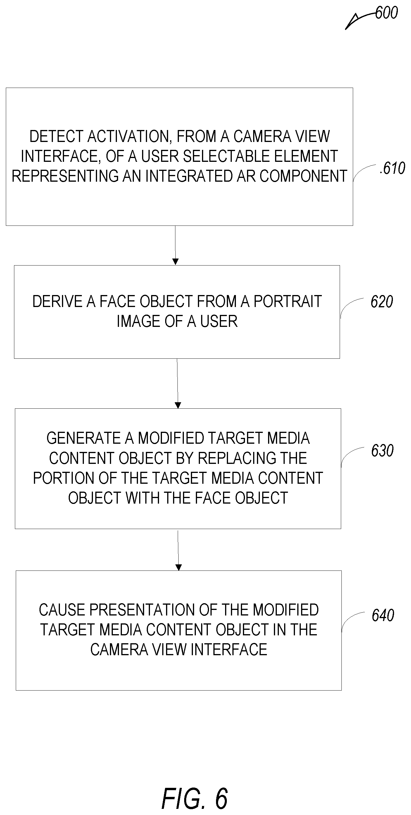 Patent US12322061 Figure 6 – Using portrait images in augmented reality components