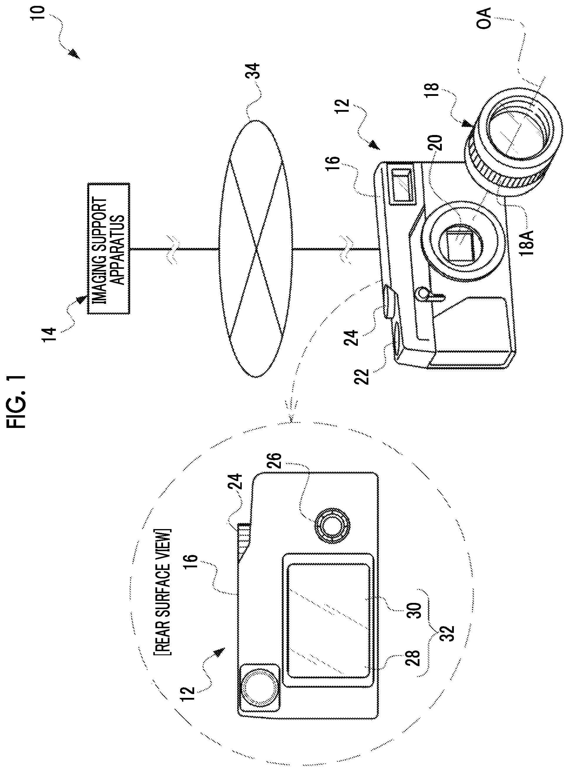 Patent US12322069 Figure 1 – Imaging support apparatus, imaging apparatus, imaging support method, and program
