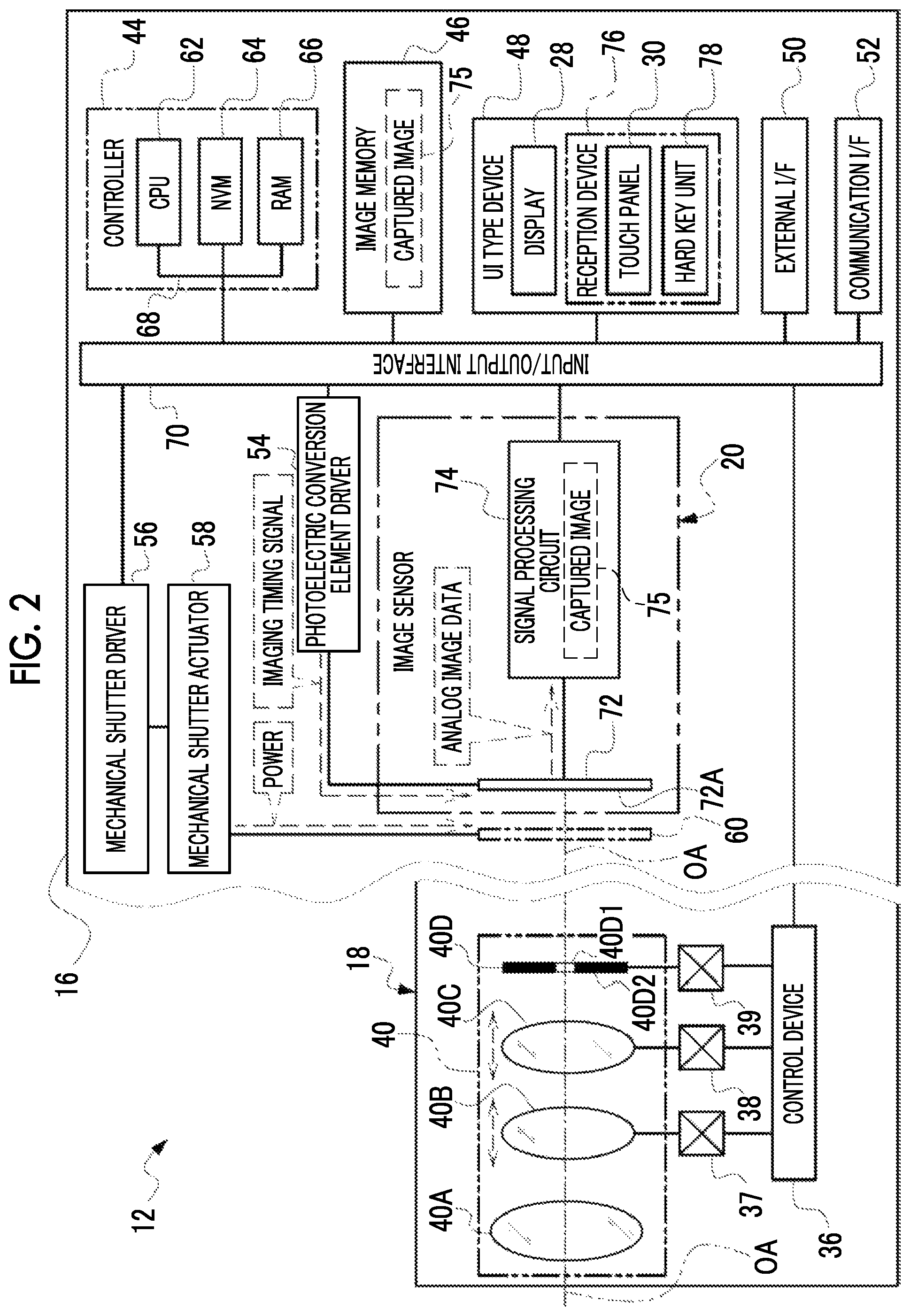 Patent US12322069 Figure 2 – Imaging support apparatus, imaging apparatus, imaging support method, and program
