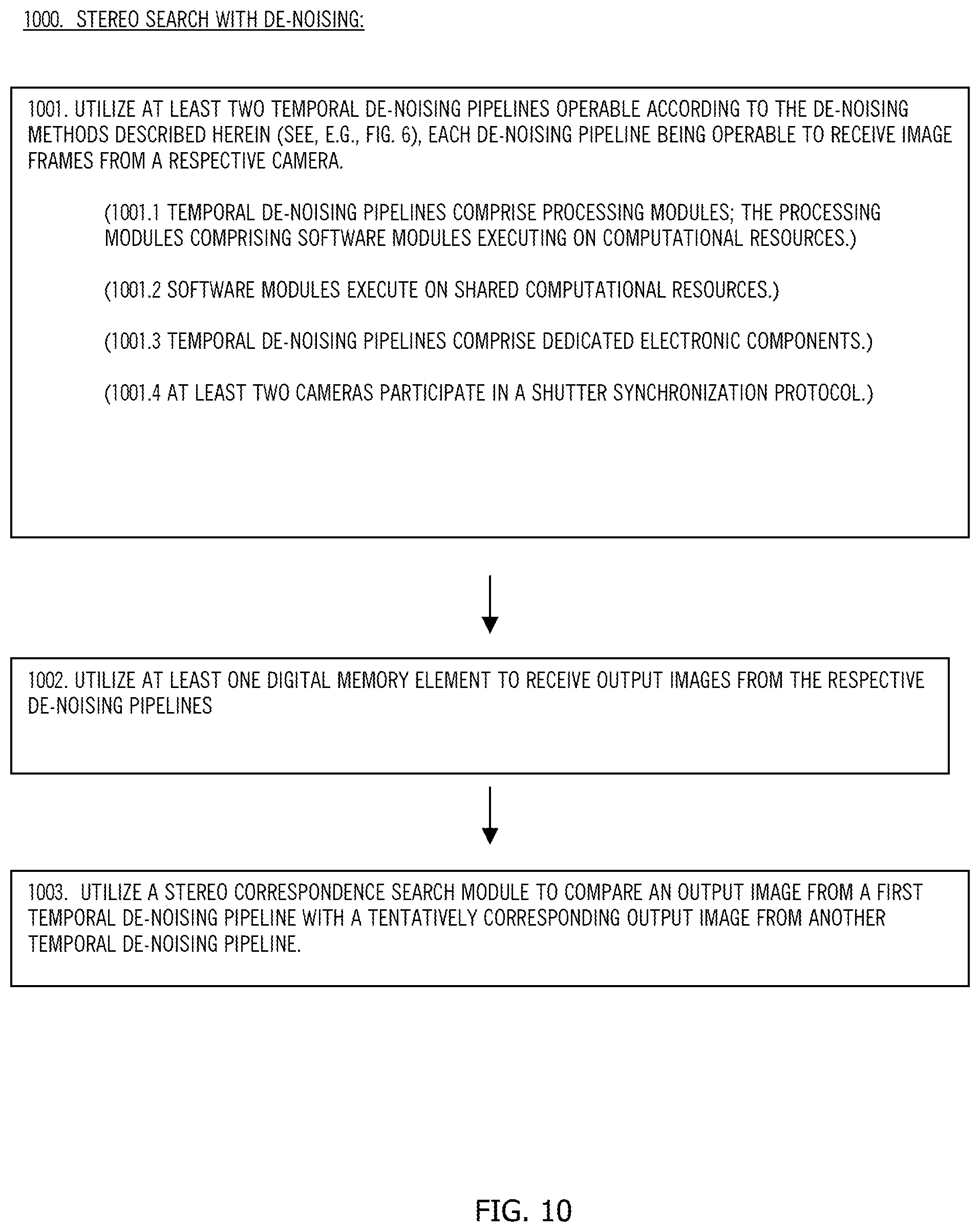 Patent US12322071 Figure 10 – Temporal de-noising