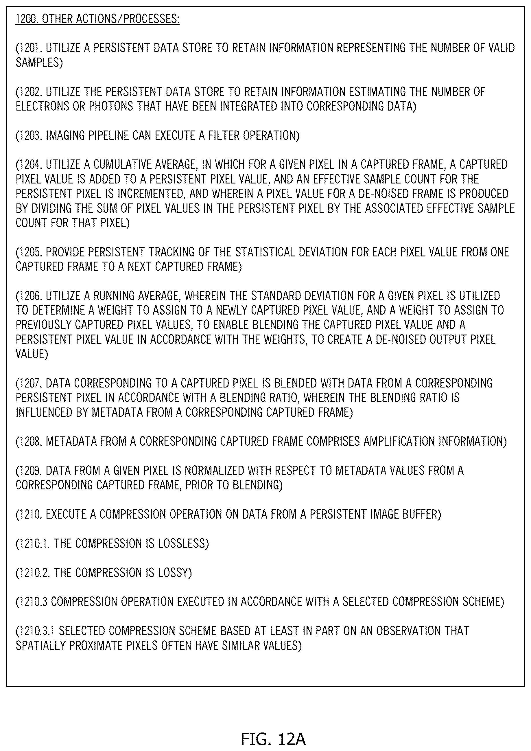 Patent US12322071 Figure 12 – Temporal de-noising