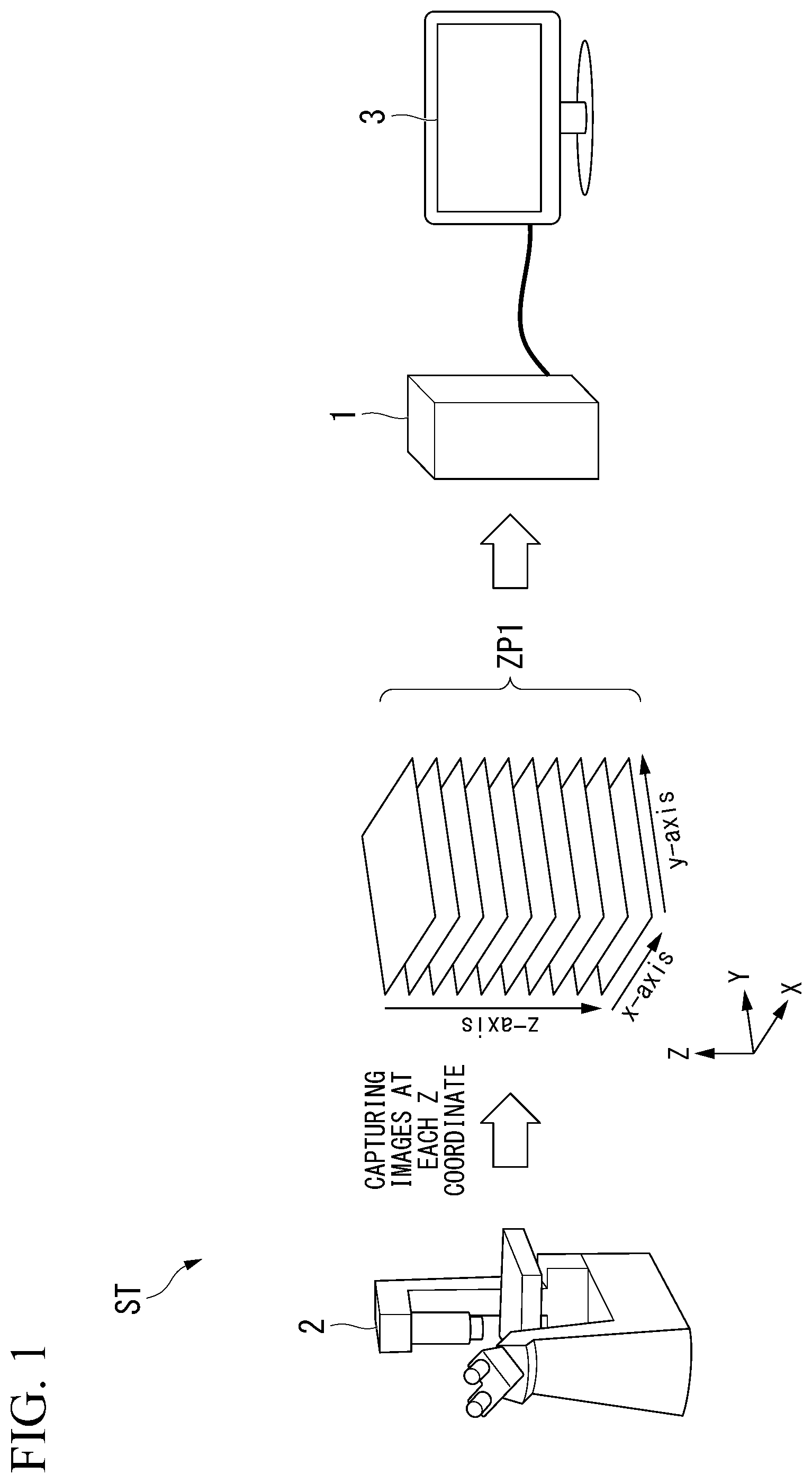 Patent US12322094 — Image acquiring device, cancer determination device, cancer determination method, and computer-readable medium — Figure 1
