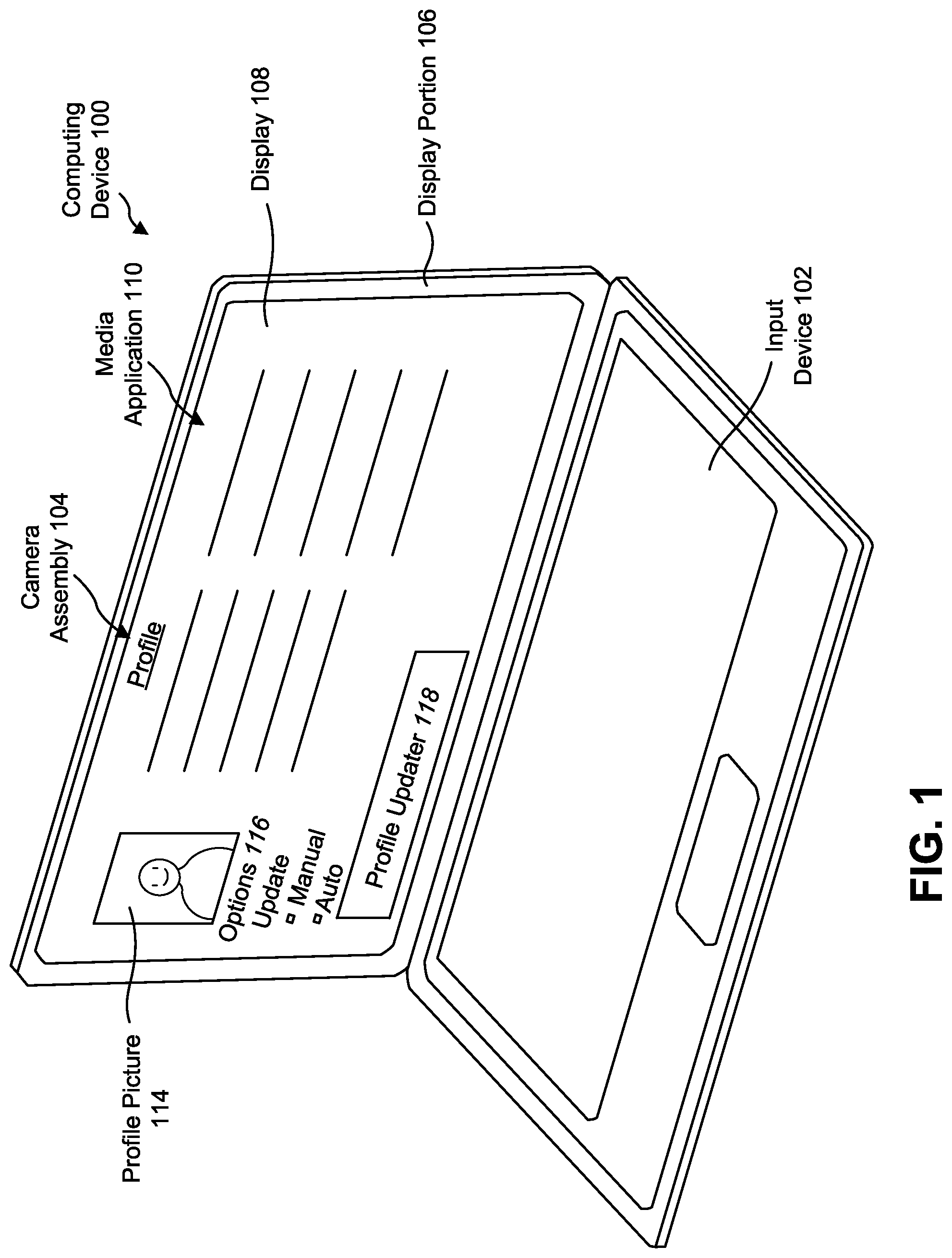 Patent US12322179 Figure 1 – Automatic profile picture updates