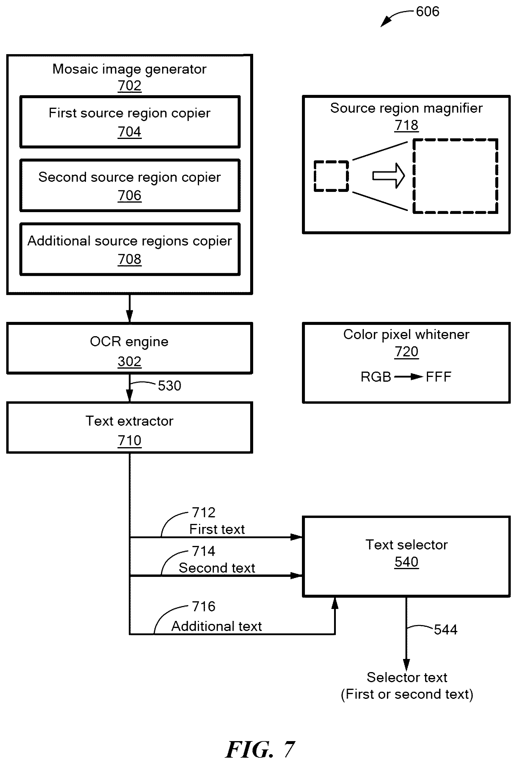 Patent US12322197 Figure 7 – Intelligent image segmentation prior to optical character recognition (OCR)