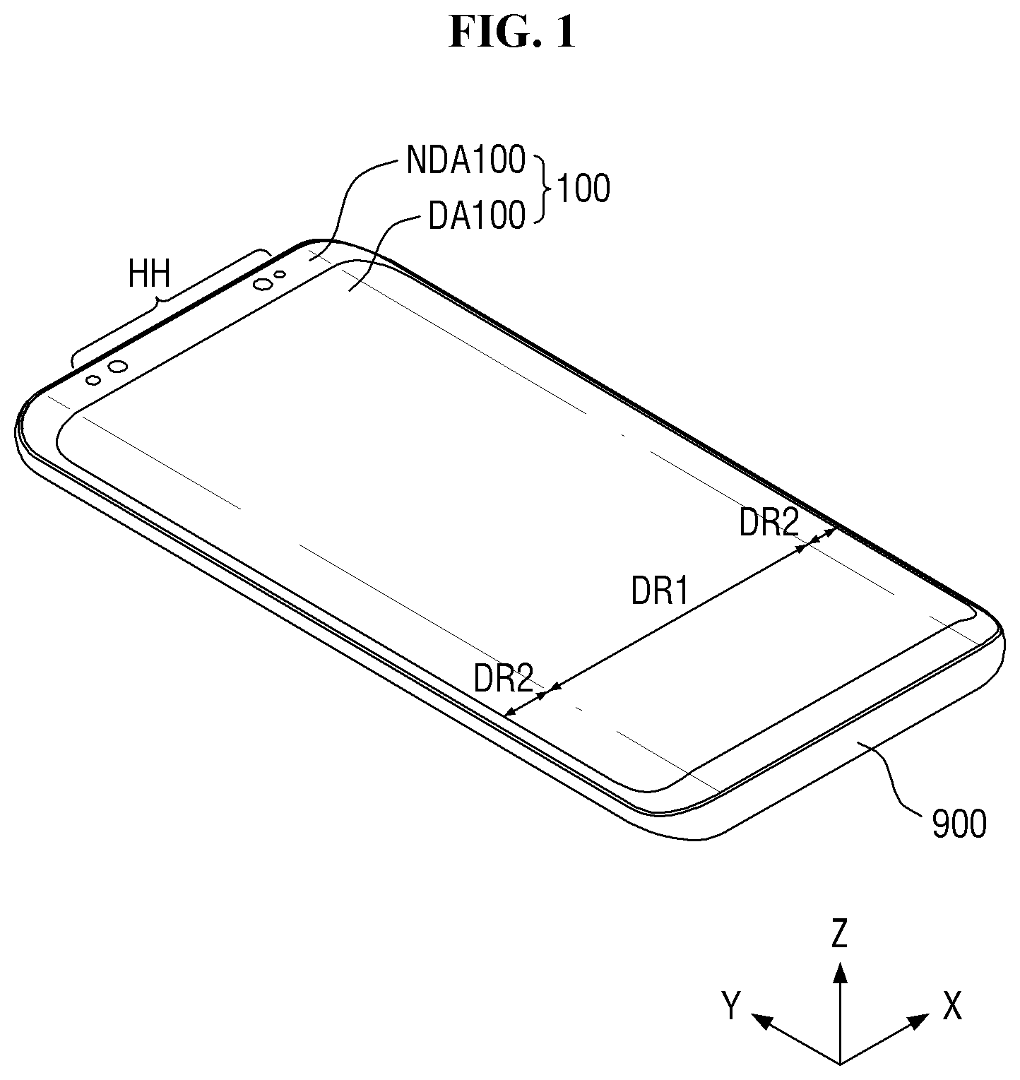 Patent US12322202 Figure 1 – Display device and method of driving the same