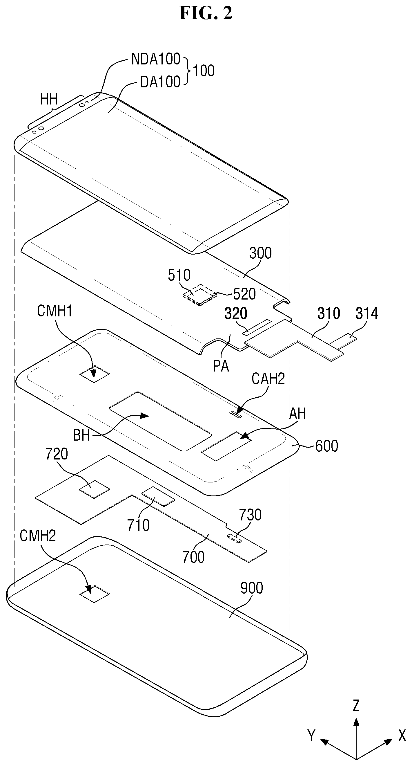 Patent US12322202 Figure 2 – Display device and method of driving the same