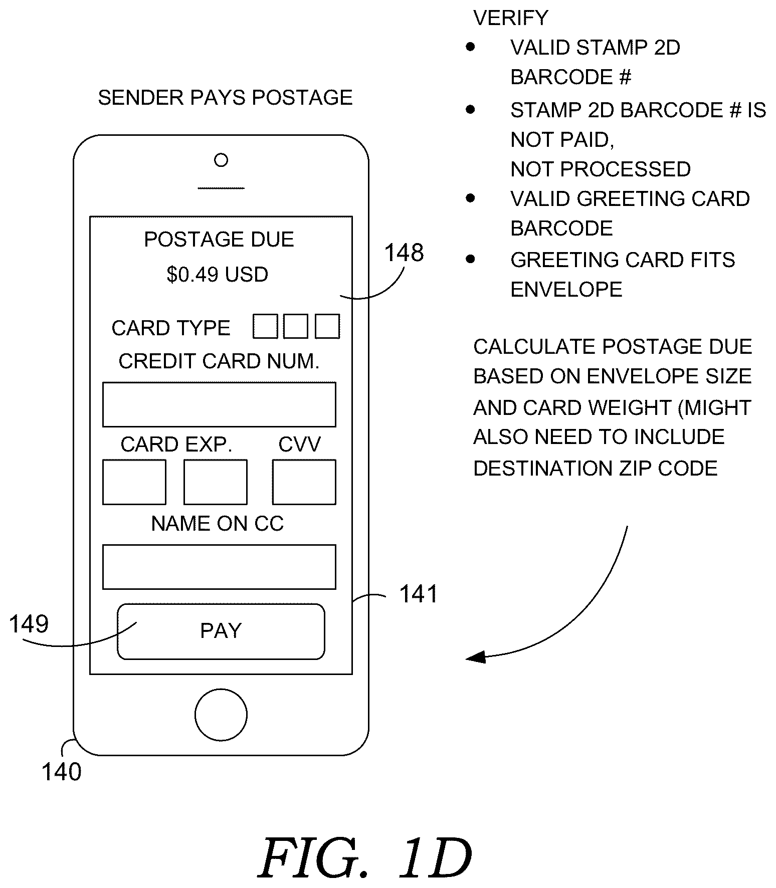 Patent US12322215 Figure 5 – Activatable postage