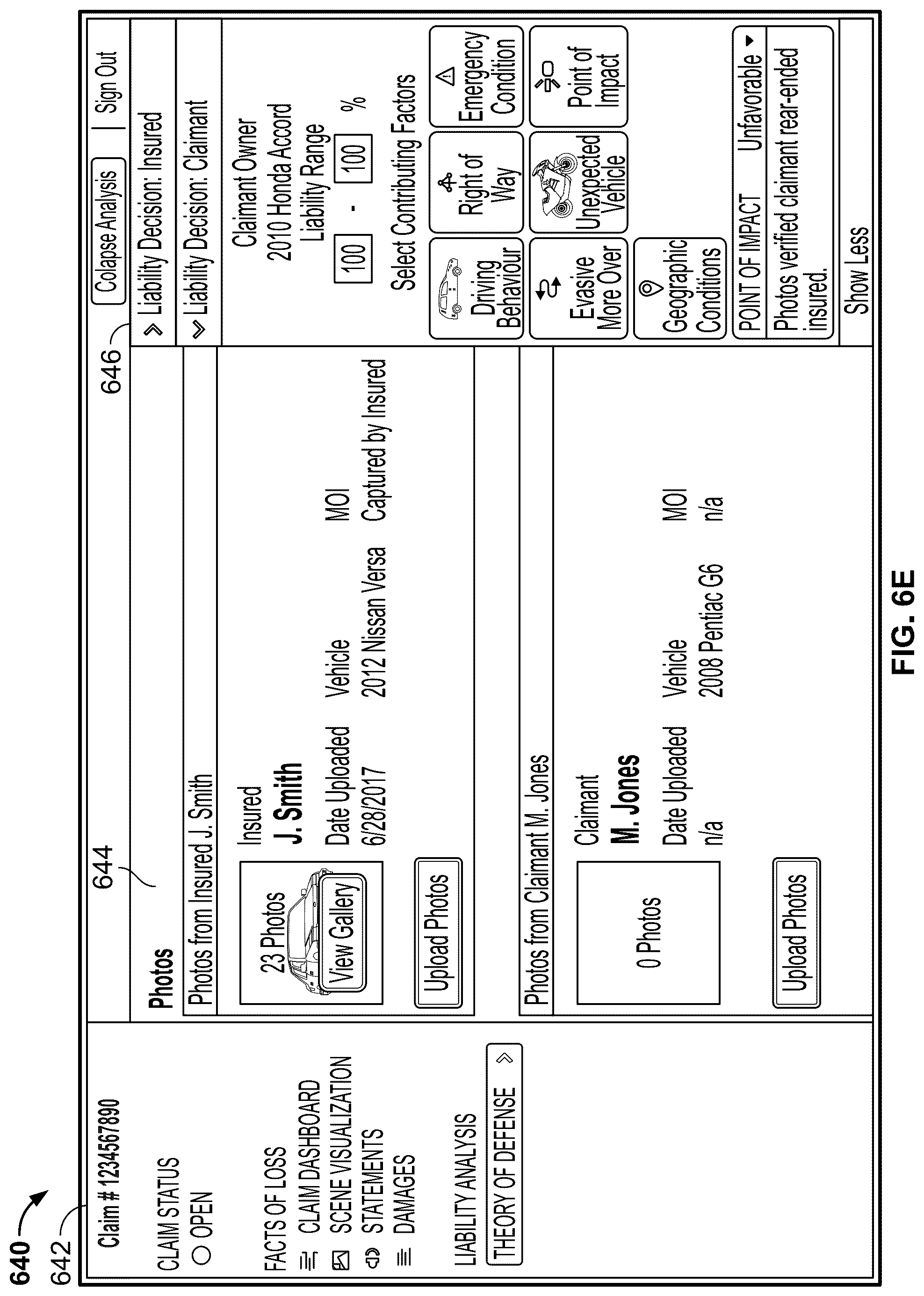 Patent US12322219 Figure 10 – System generated damage analysis using scene templates