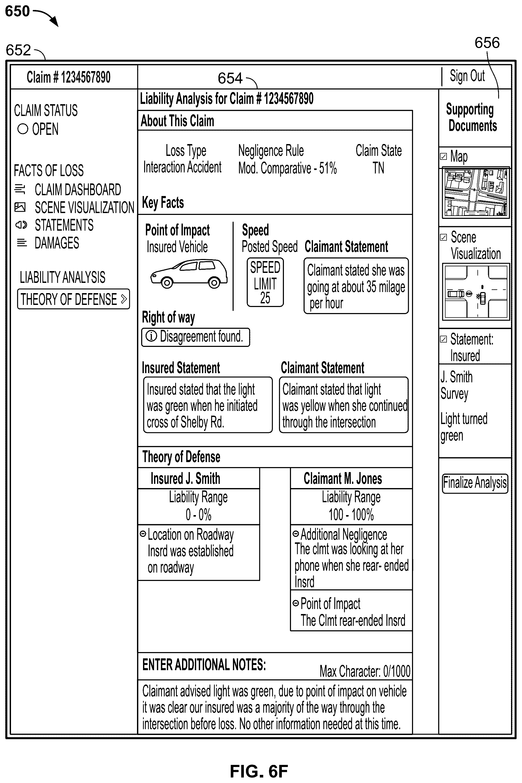 Patent US12322219 Figure 11 – System generated damage analysis using scene templates