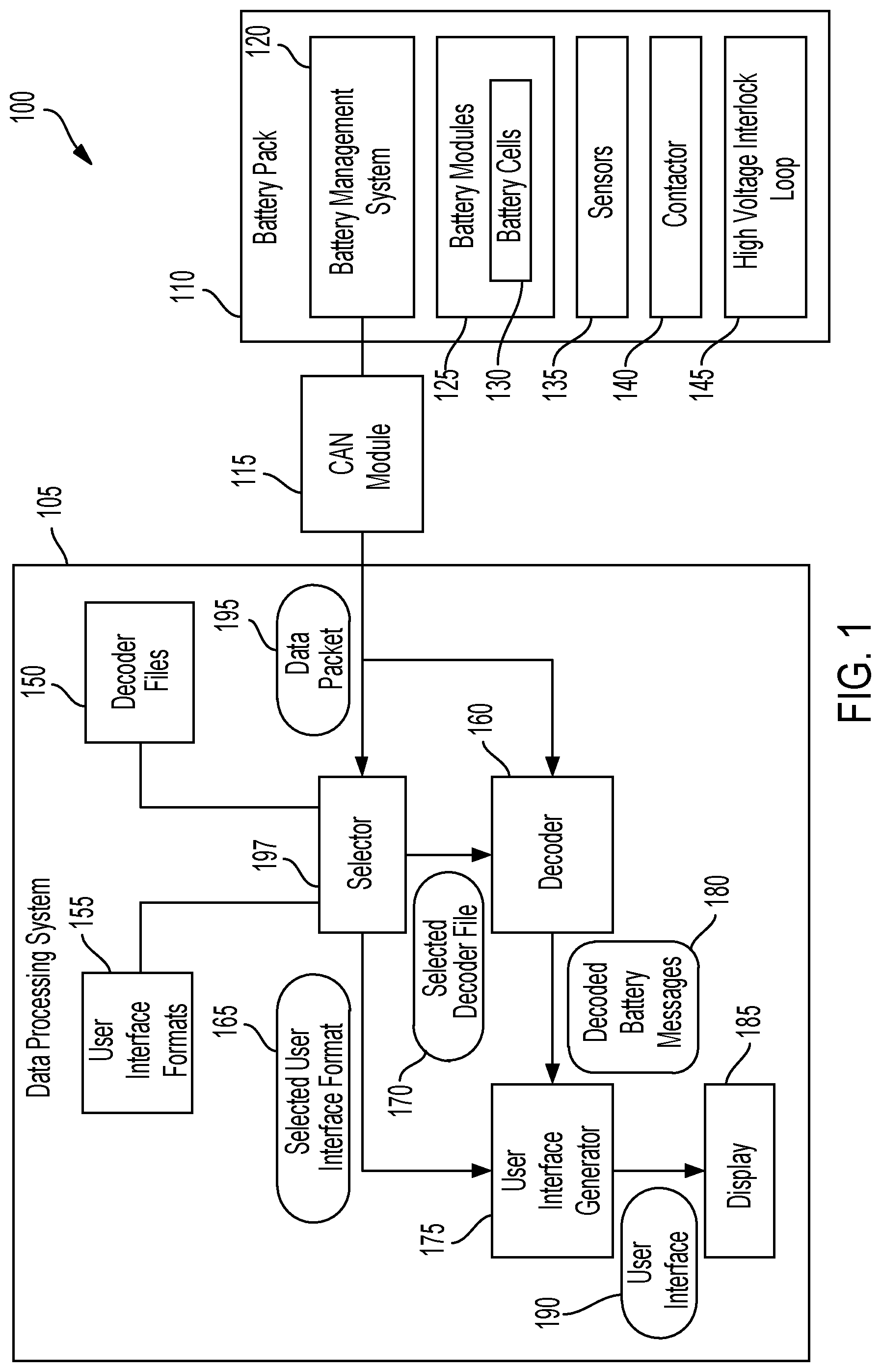 Patent US12322226 — Battery pack system — Figure 1