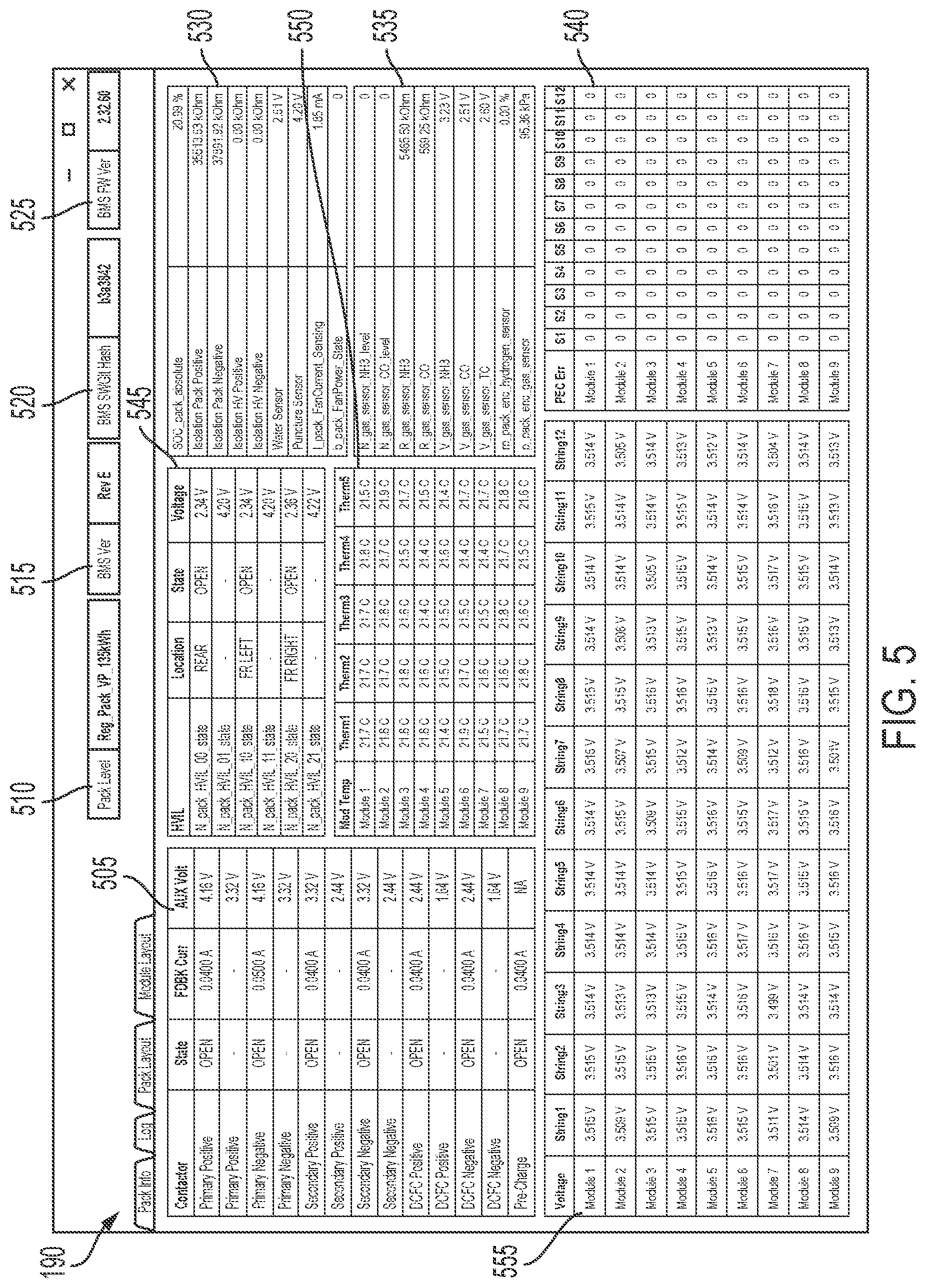 Patent US12322226 Figure 5 – Battery pack system