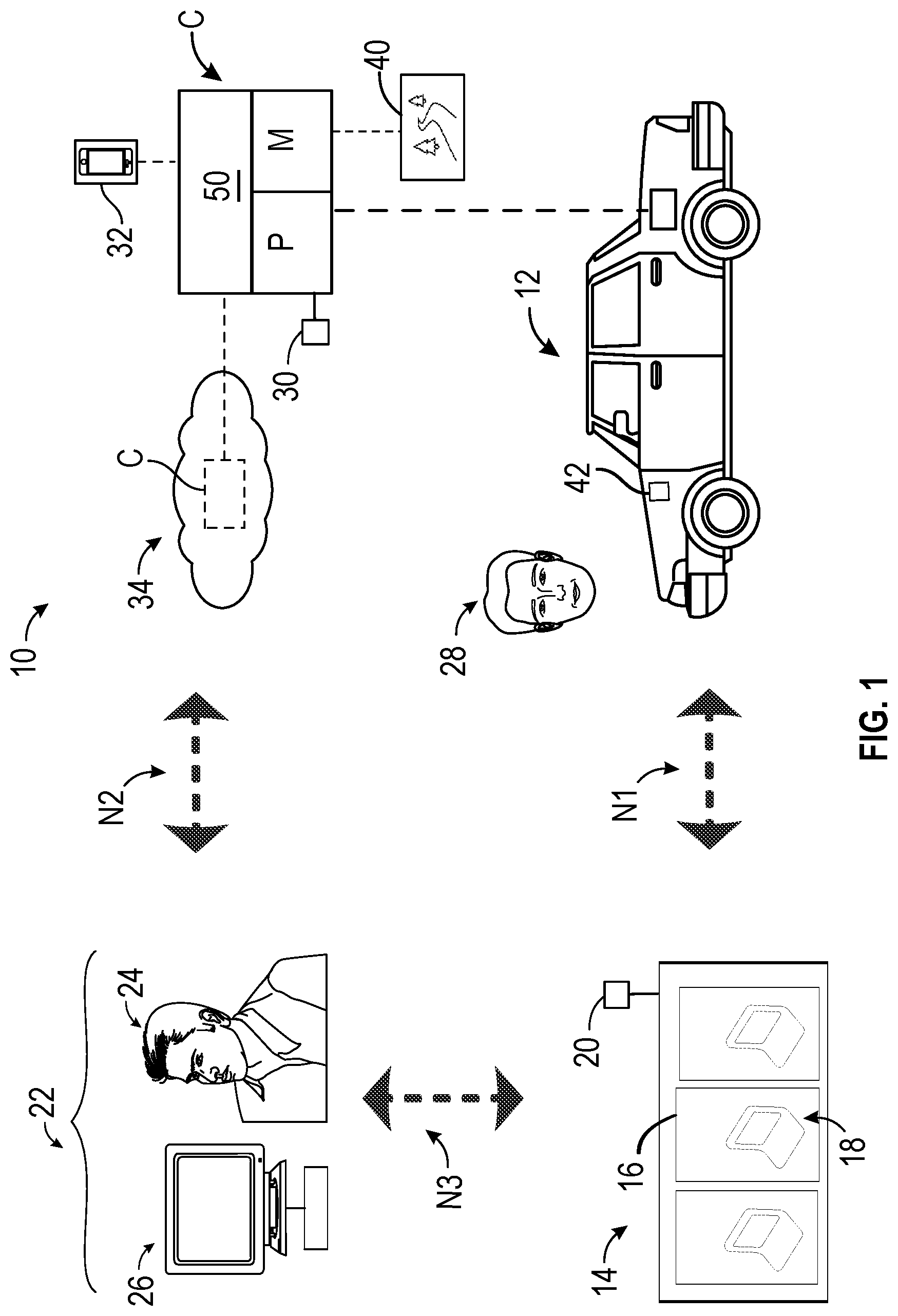 Patent US12322230 Figure 1 – Dynamic reservation of a charging station slot for a vehicle