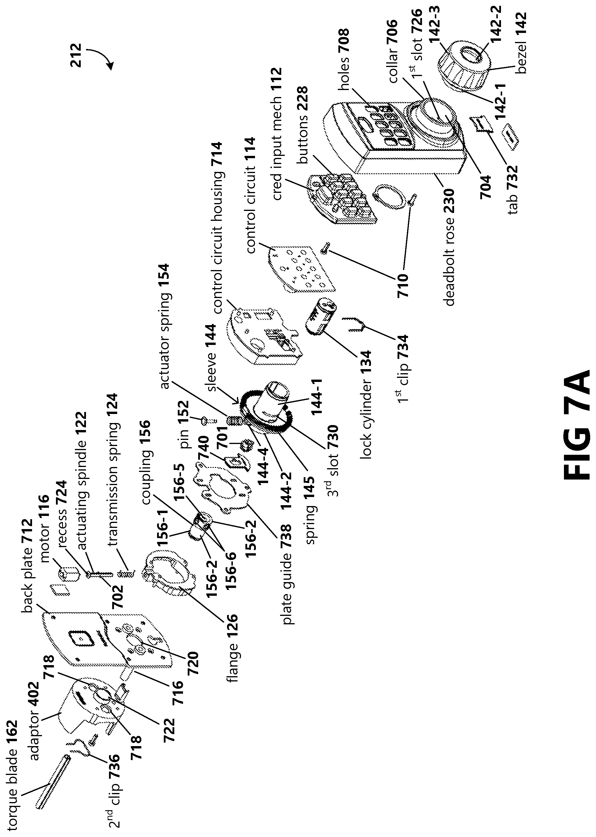 Patent US12322231 Figure 8 – Manual electronic deadbolt