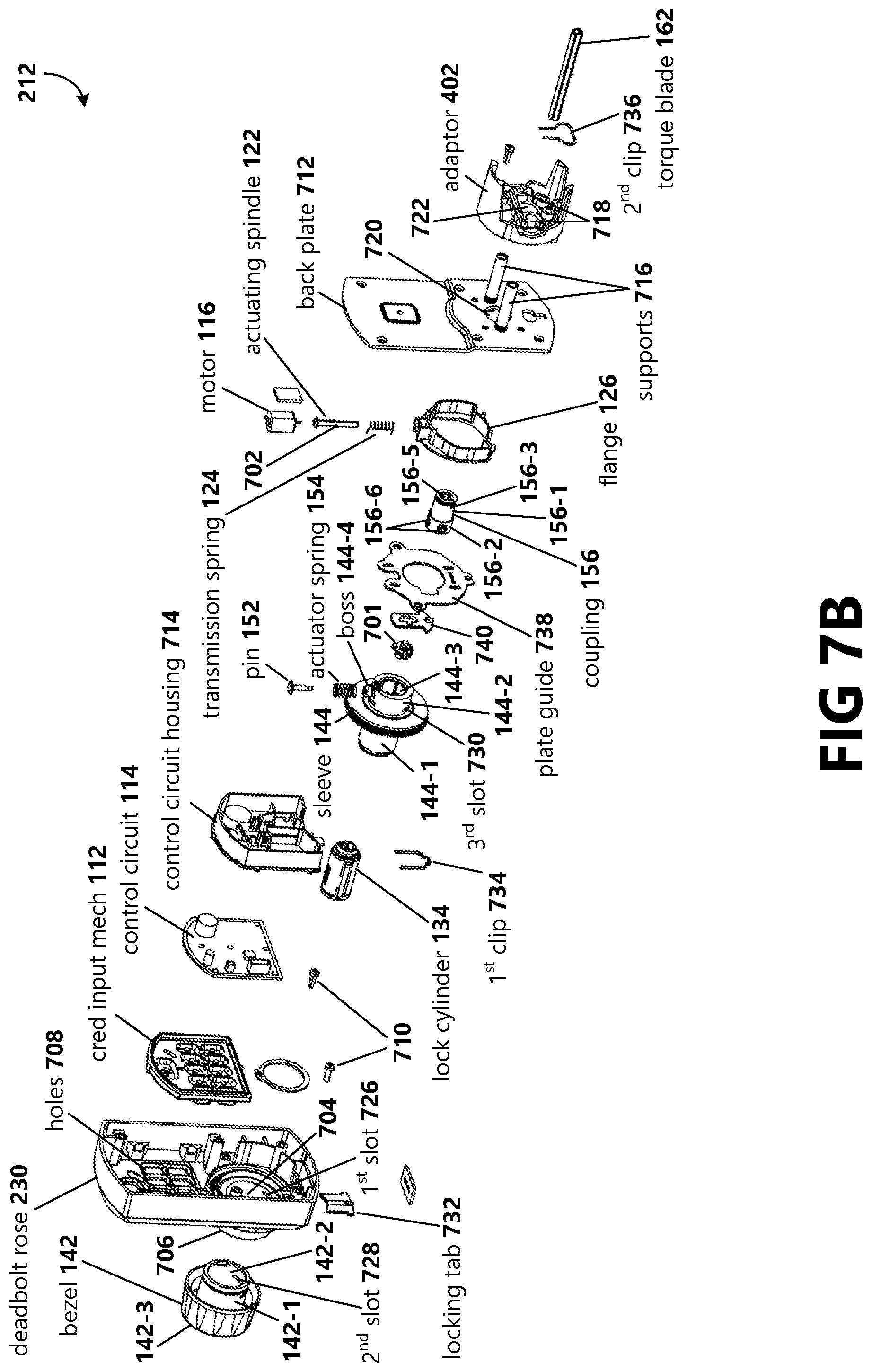 Patent US12322231 Figure 9 – Manual electronic deadbolt